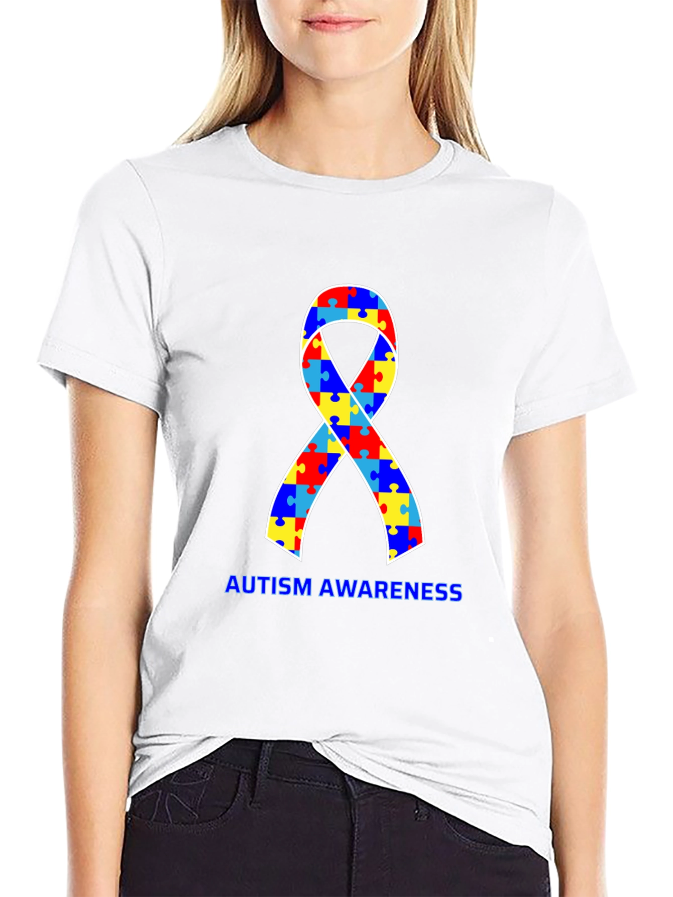 Autism Awareness Ribbon Tee - Show Your Support!