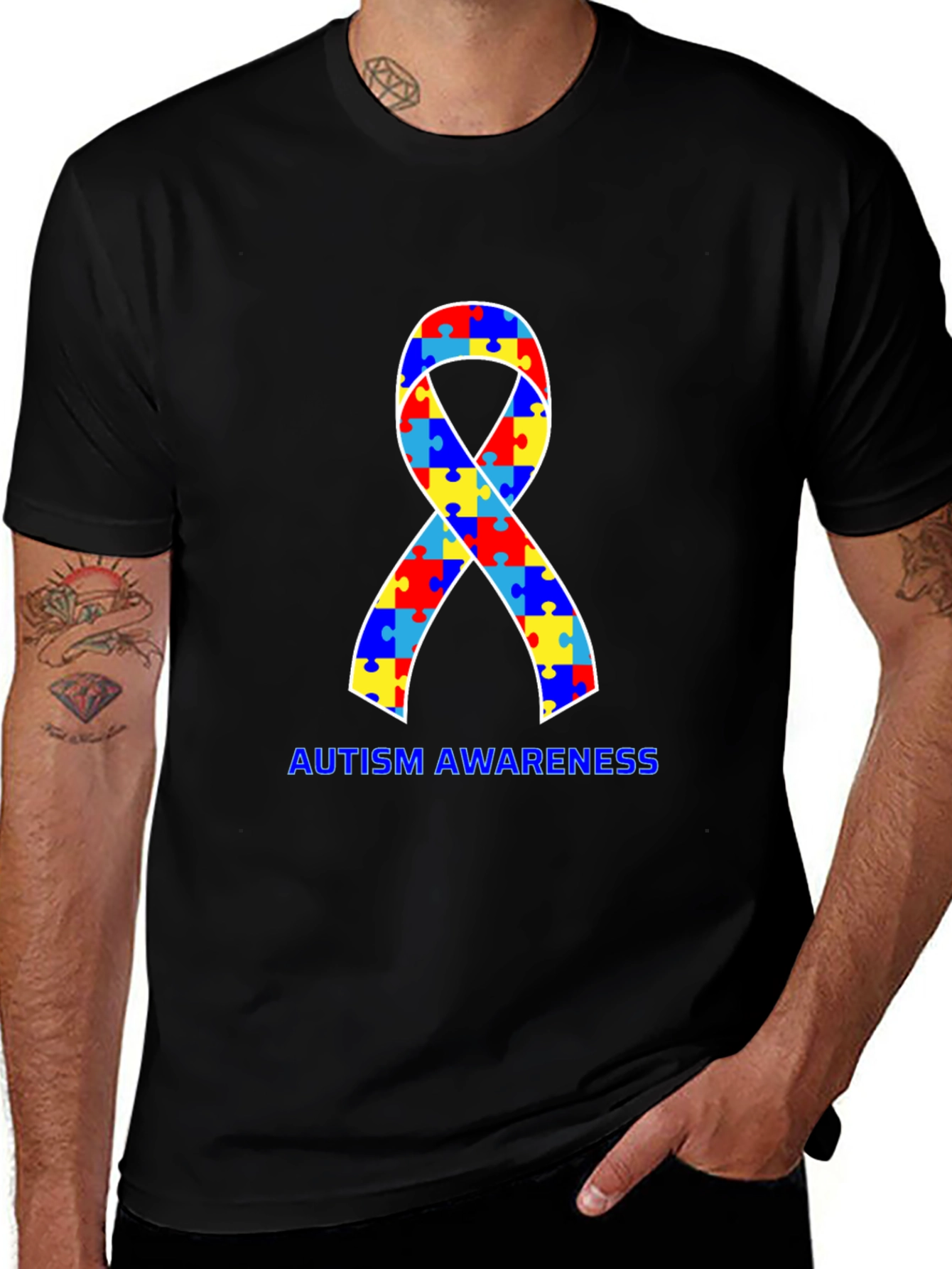 Autism Awareness Ribbon Tee - Show Your Support!