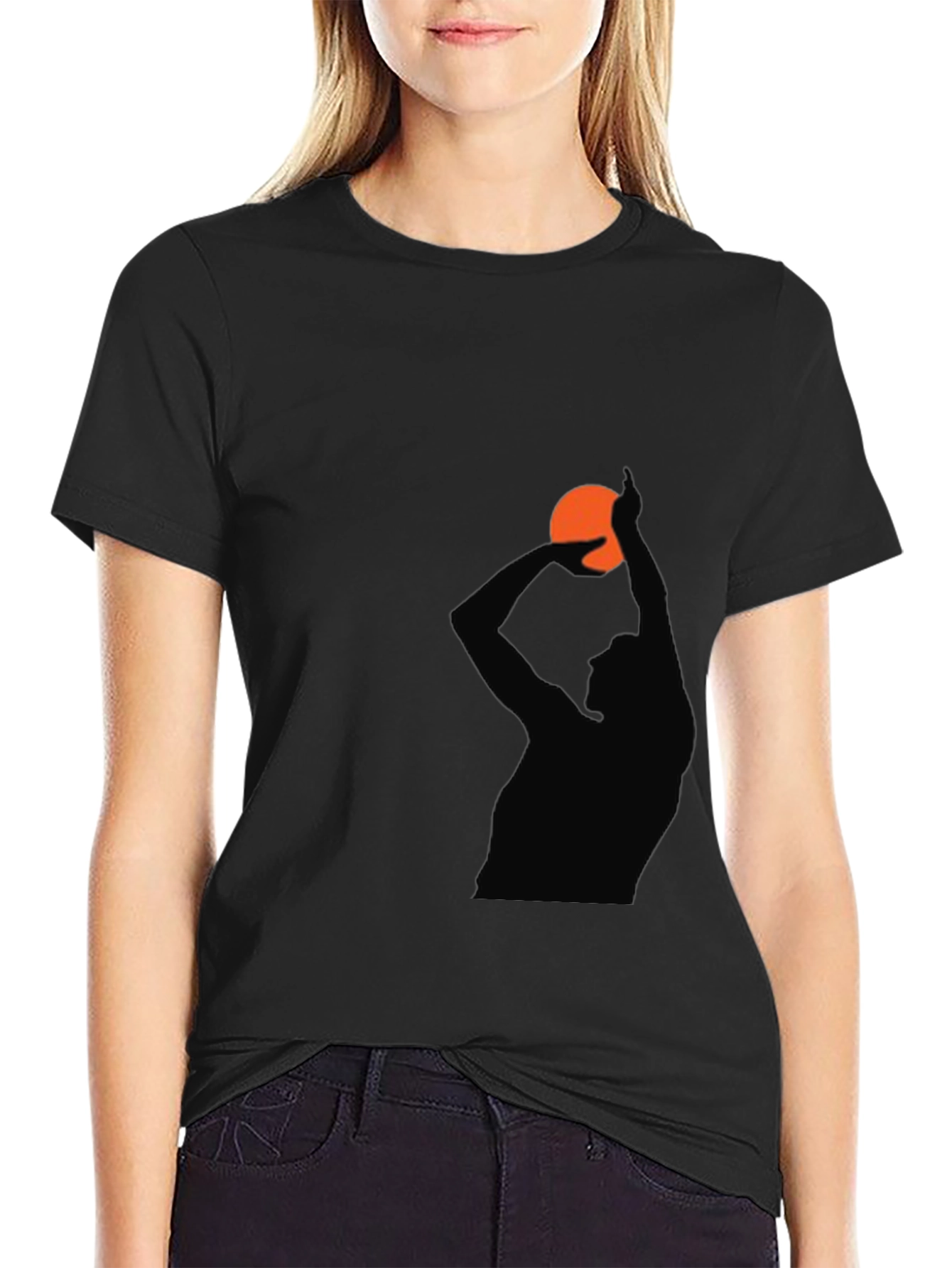 Basketball Silhouette Graphic T-Shirt