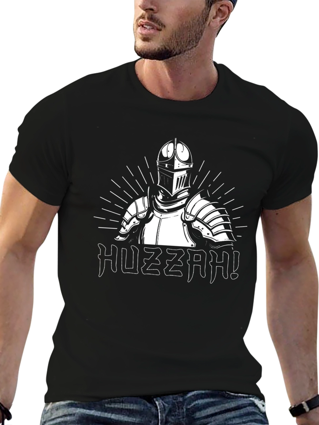 Huzzah Knight T-Shirt - Black