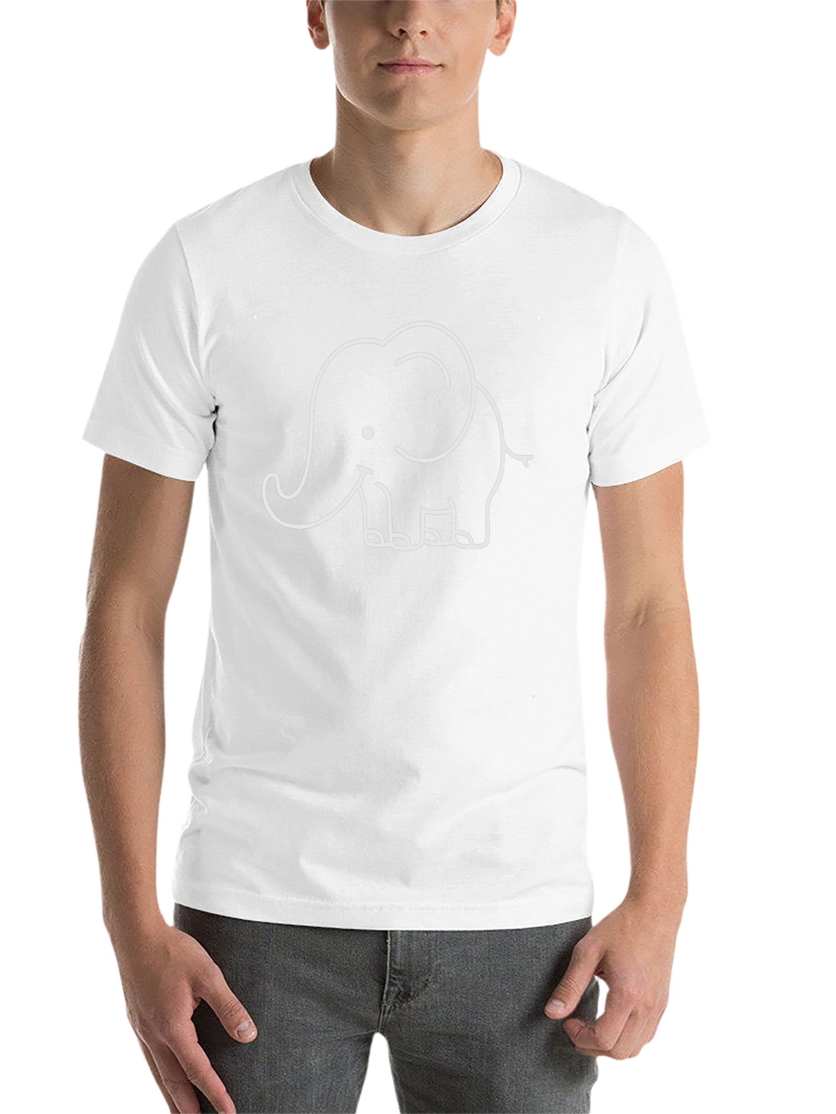 Cute Elephant Graphic T-Shirt - Black Cotton Tee