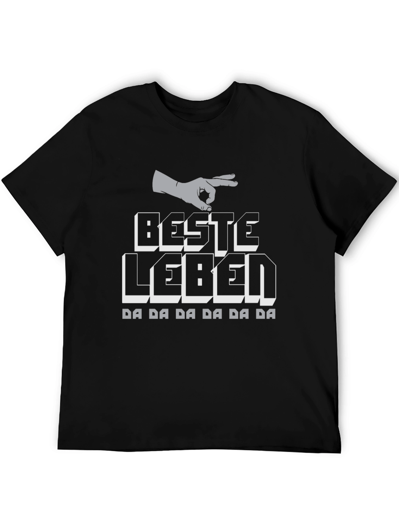 Beste Leben Graphic Tee - OK Sign Black T-Shirt