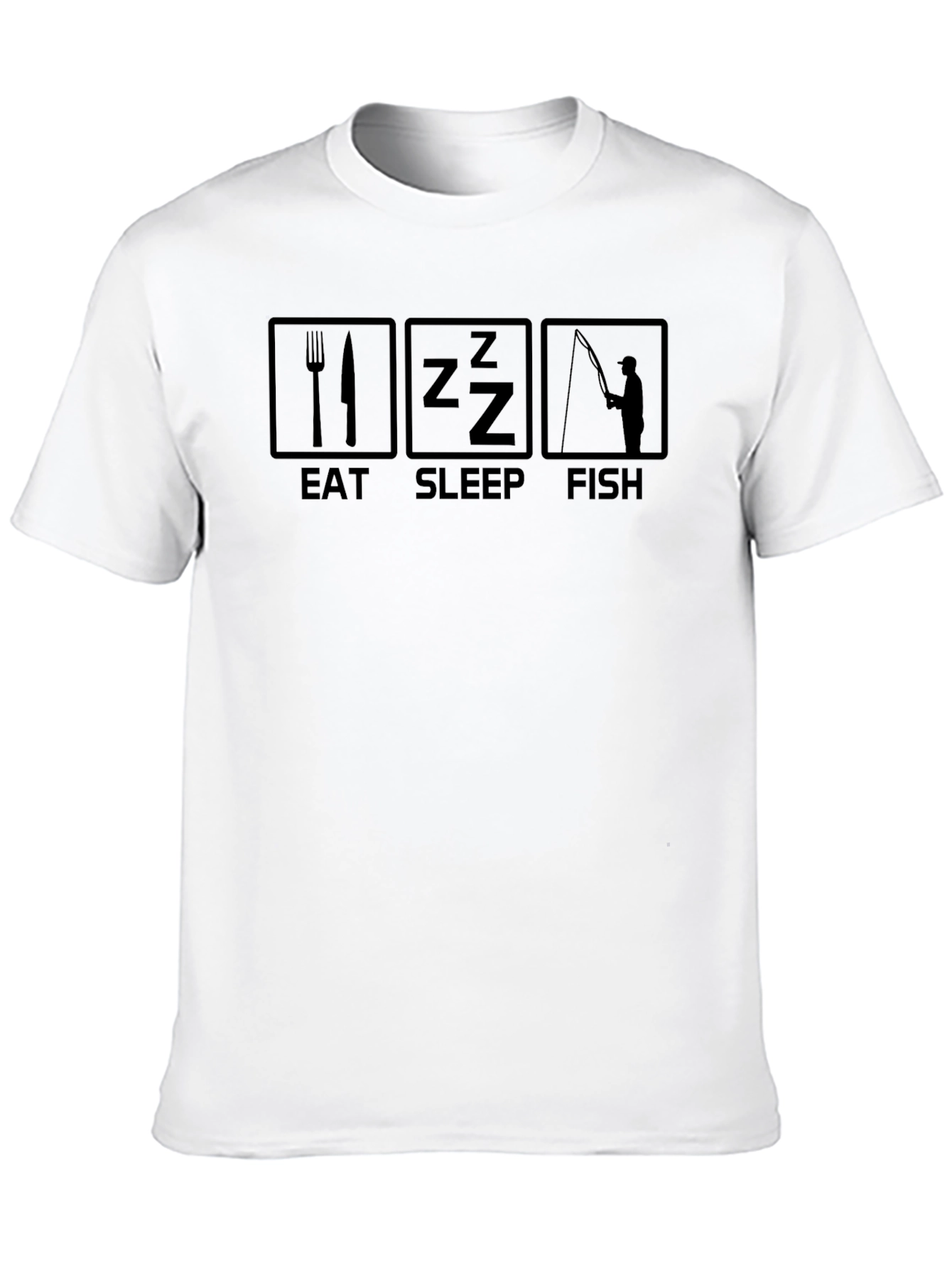 Eat Sleep Fish T-Shirt - Fishing Hobby Apparel