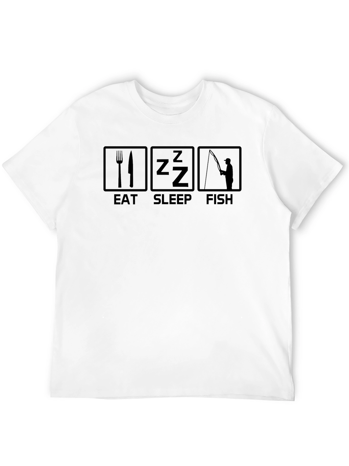 Eat Sleep Fish T-Shirt - Fishing Hobby Apparel