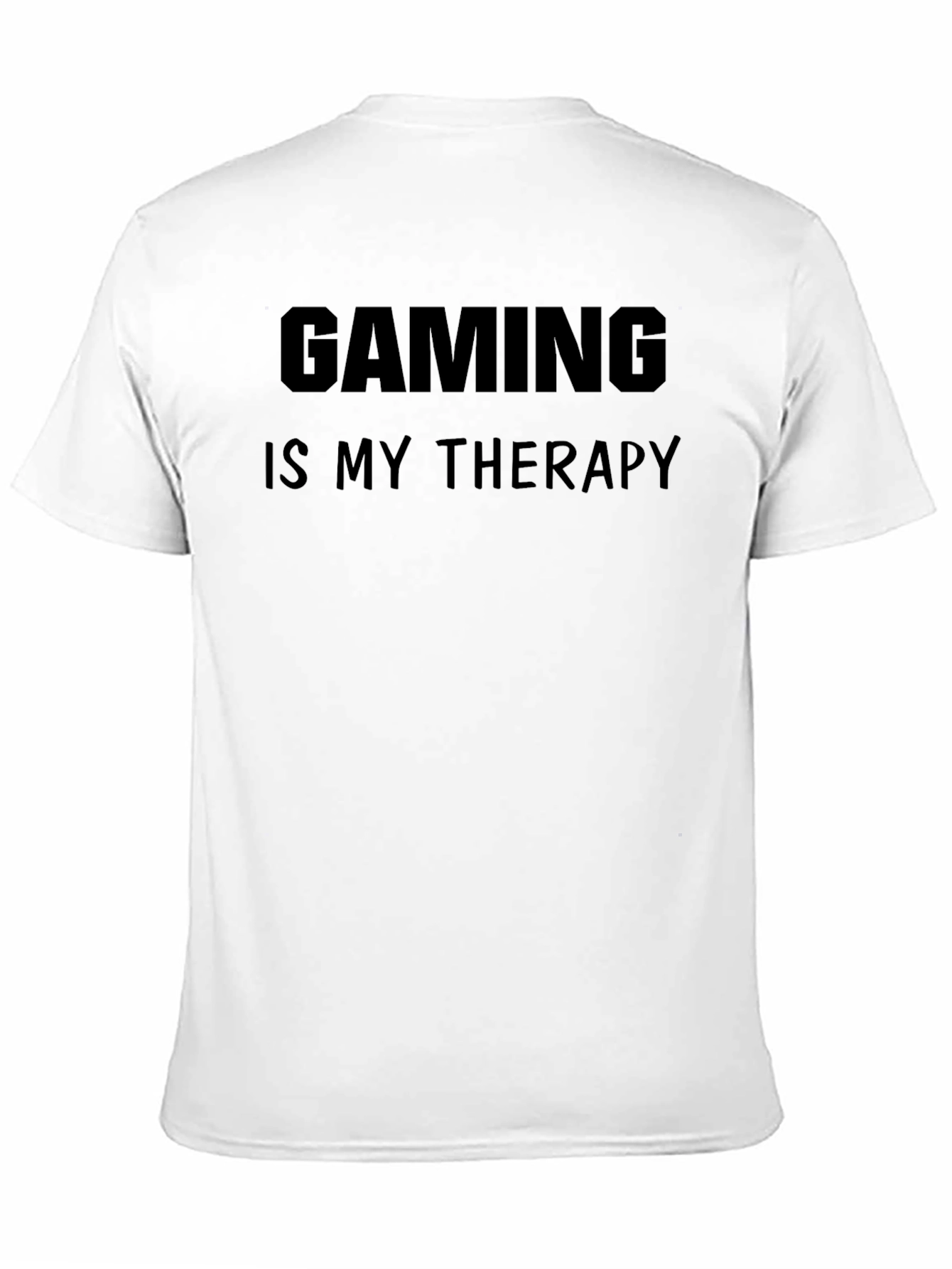 Gaming Is My Therapy Black Graphic Tee