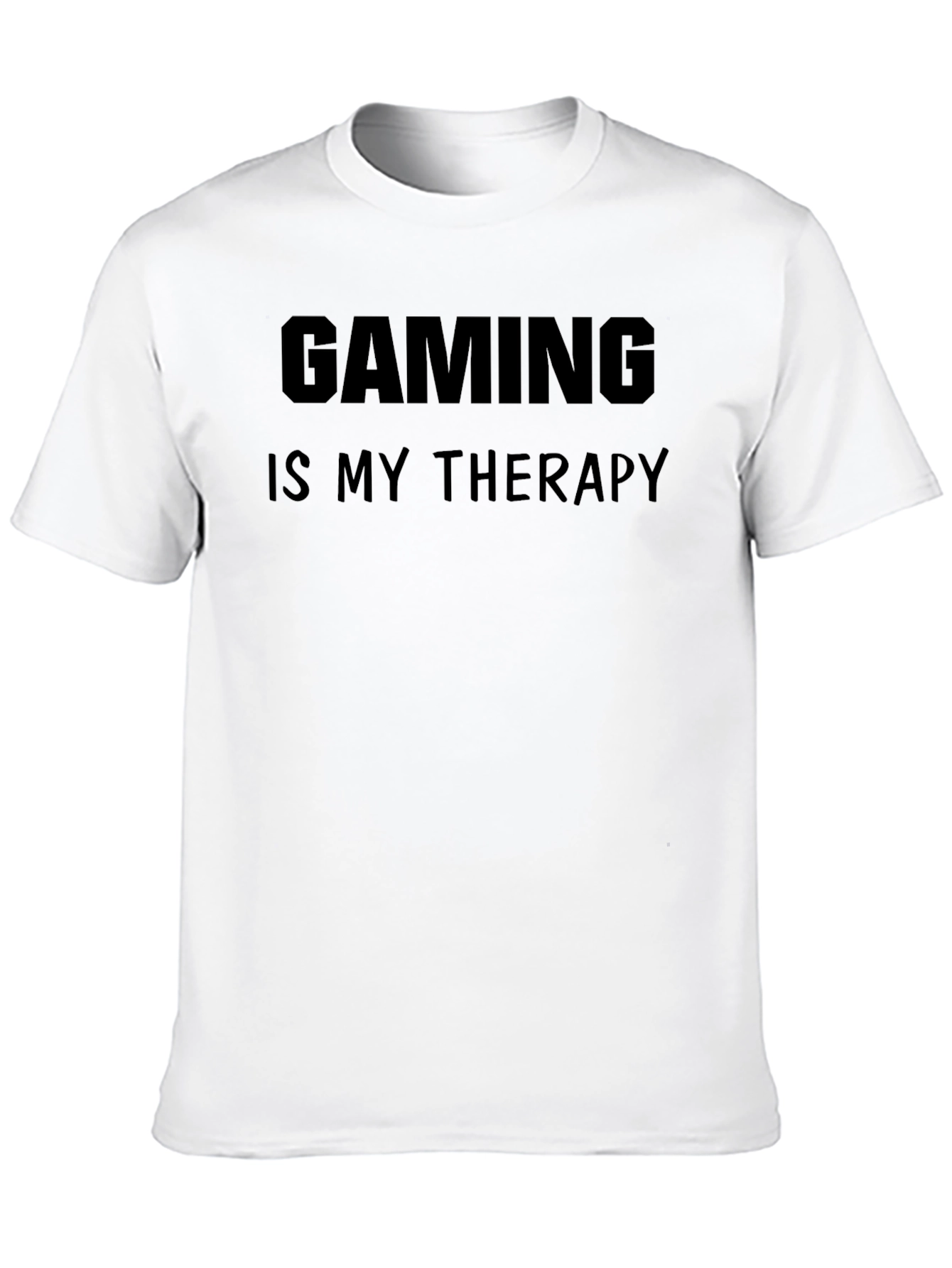 Gaming Is My Therapy Black Graphic Tee