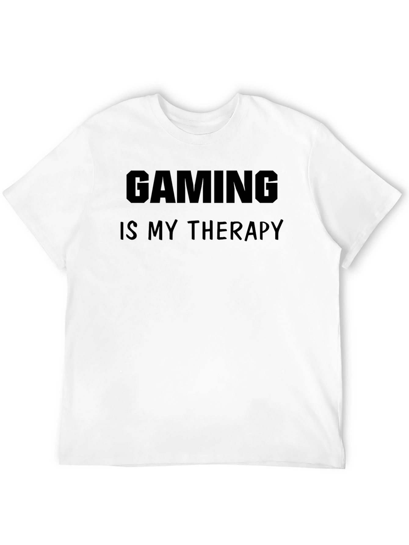 Gaming Is My Therapy Black Graphic Tee