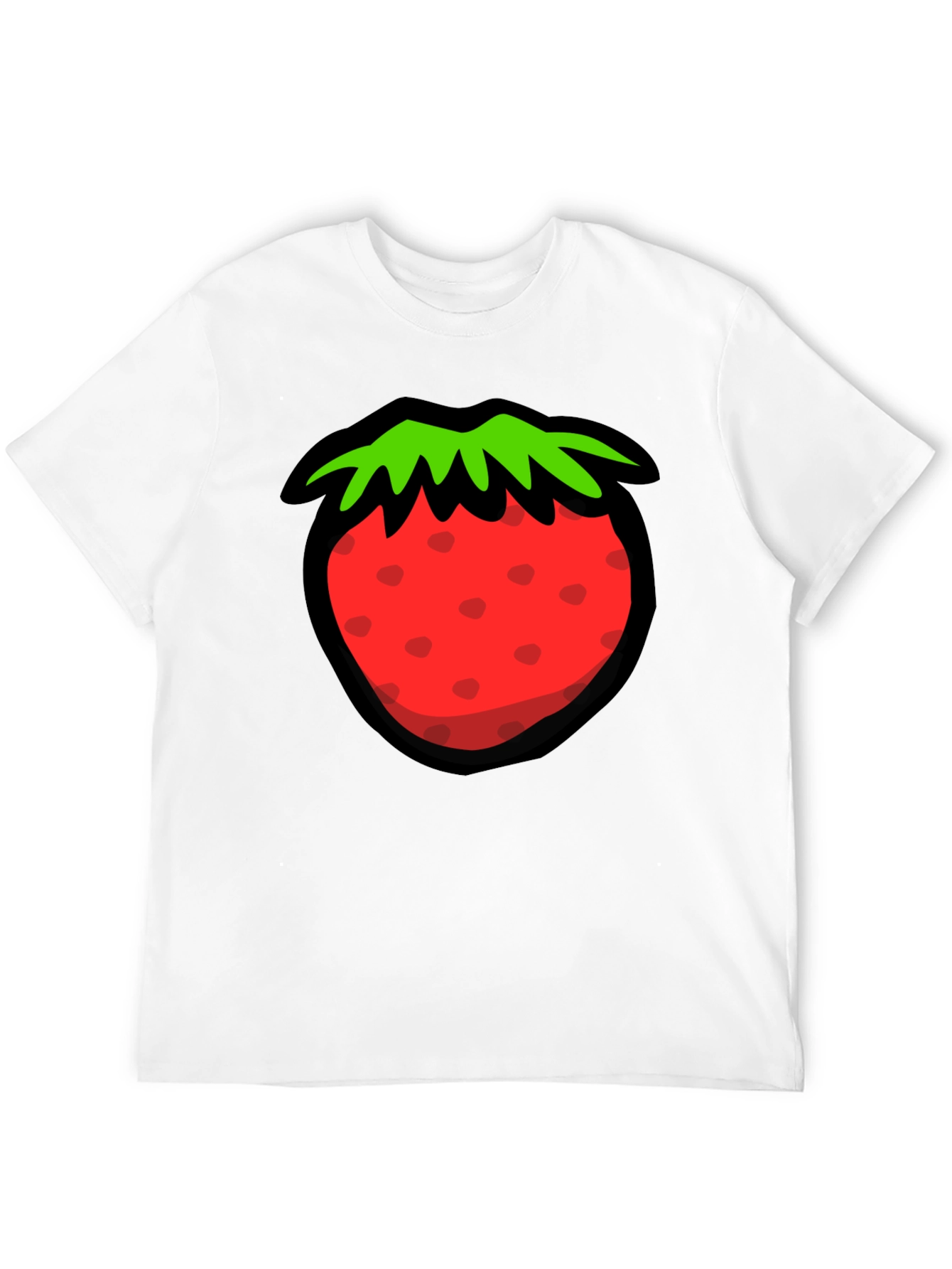Strawberry Graphic Black T-Shirt