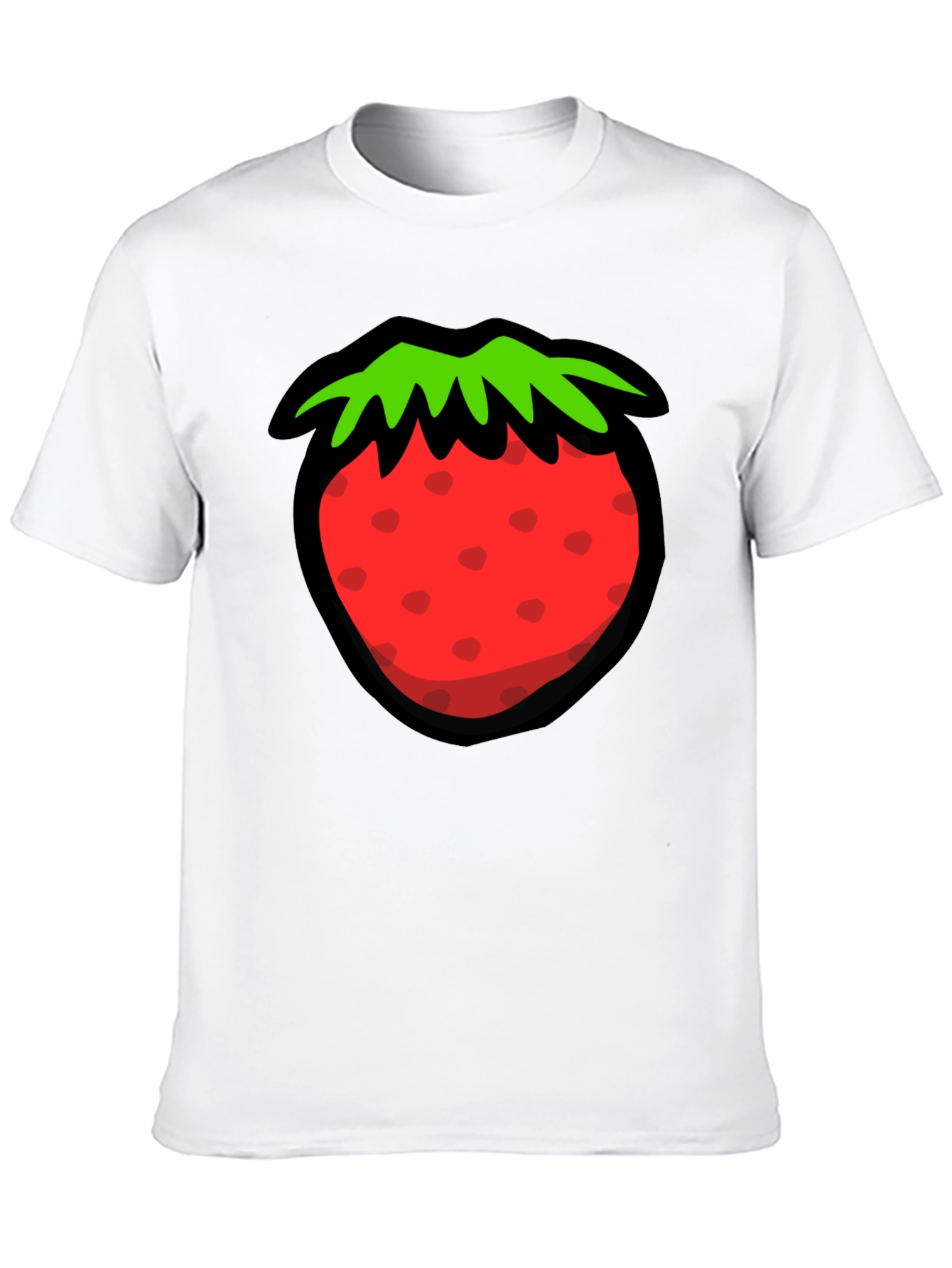 Strawberry Graphic Black T-Shirt