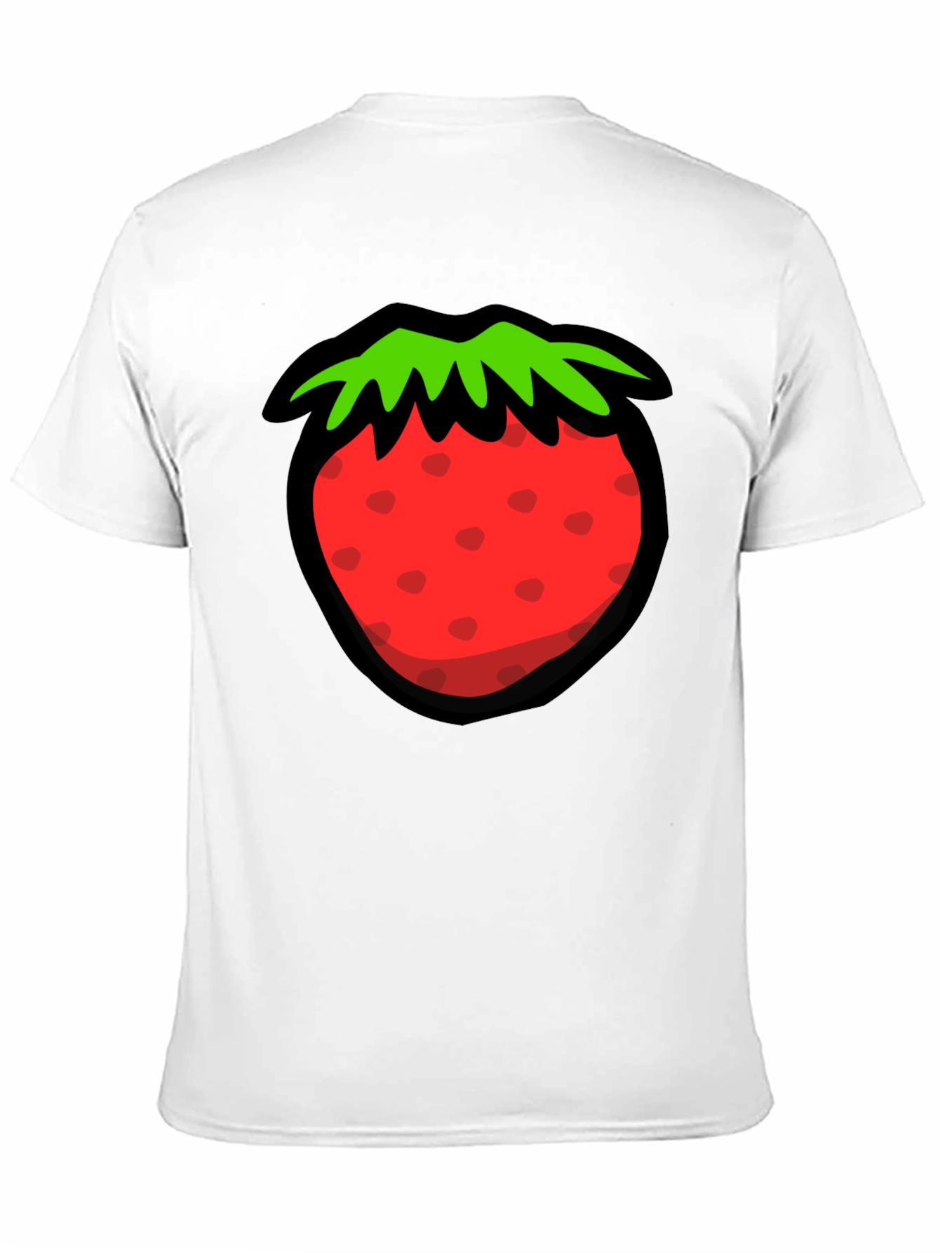 Strawberry Graphic Black T-Shirt