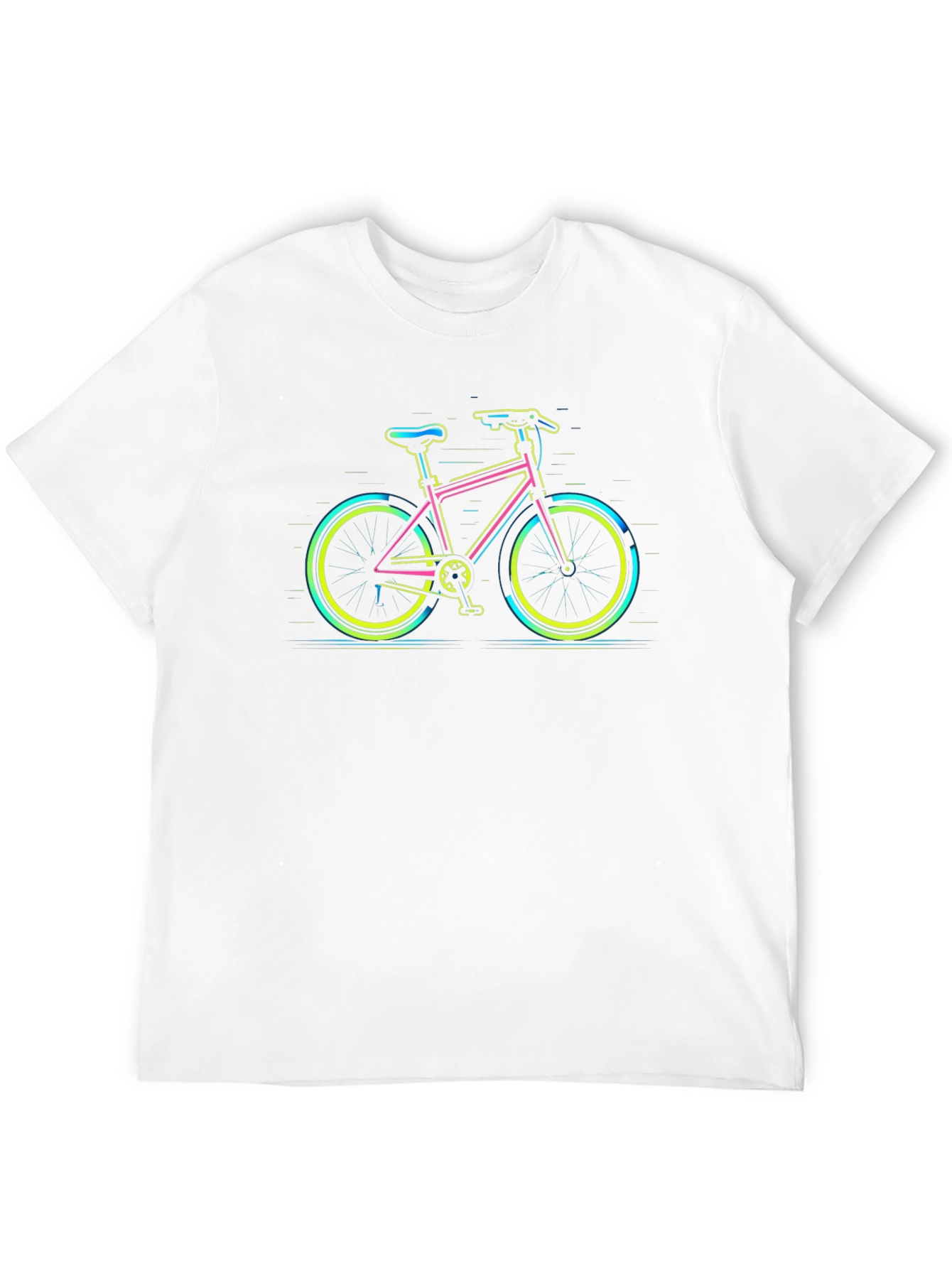 Neon Bicycle Graphic Tee - Cool Casual Style