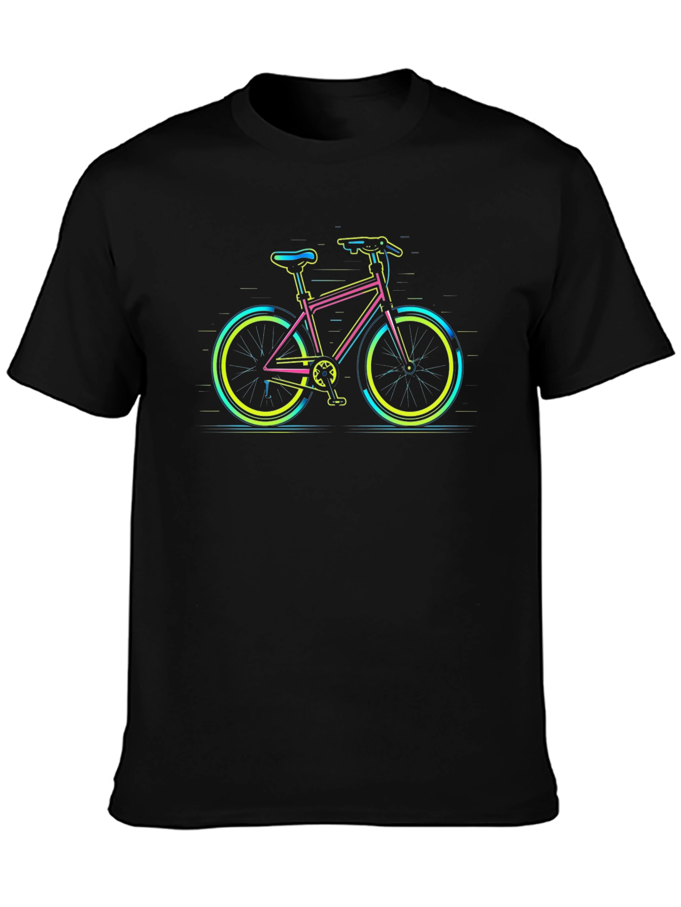 Neon Bicycle Graphic Tee - Cool Casual Style