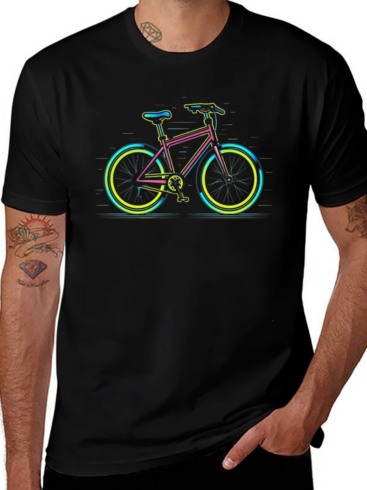 Neon Bicycle Graphic Tee - Cool Casual Style