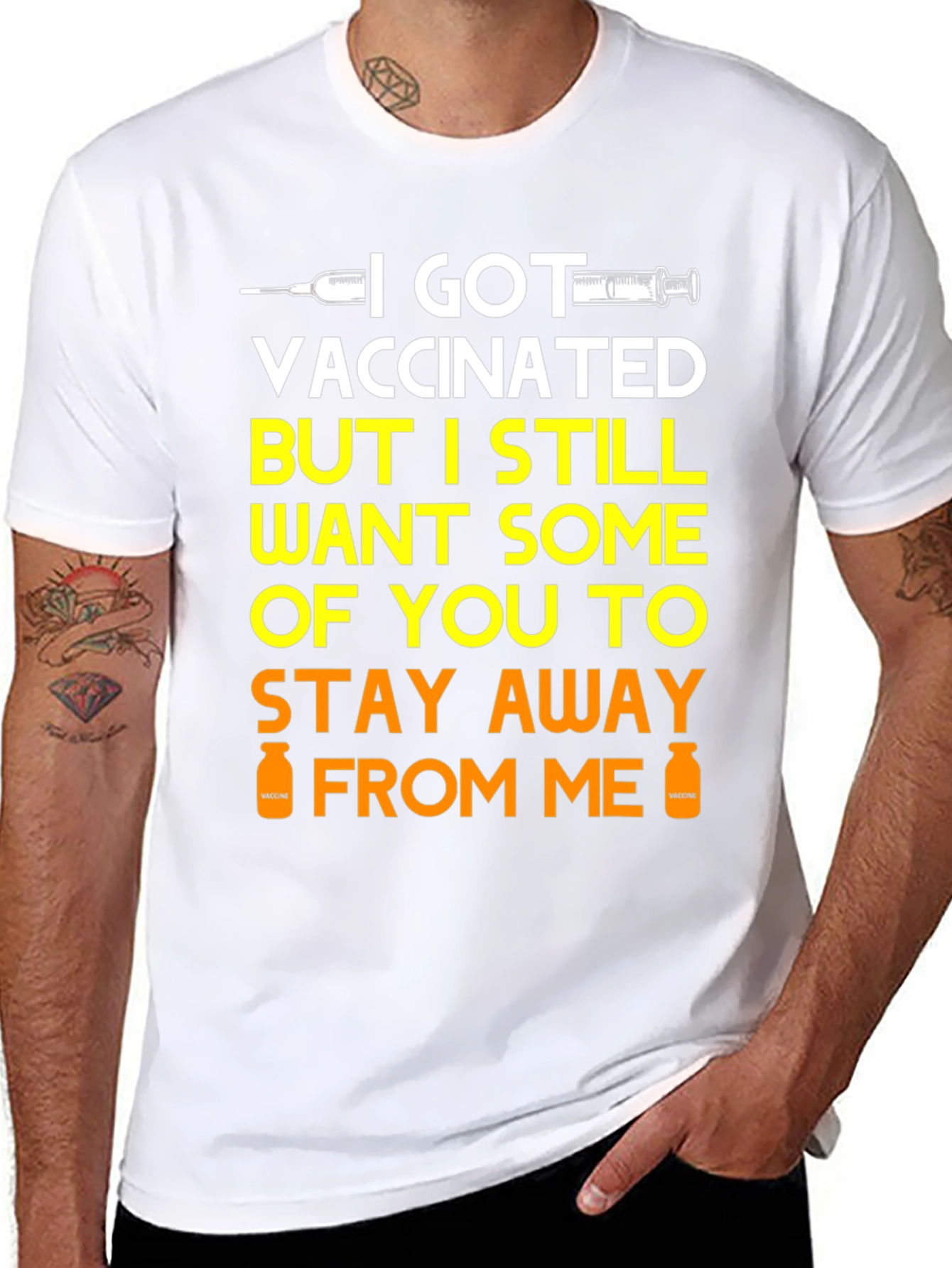 I Got Vaccinated Funny Graphic Tee