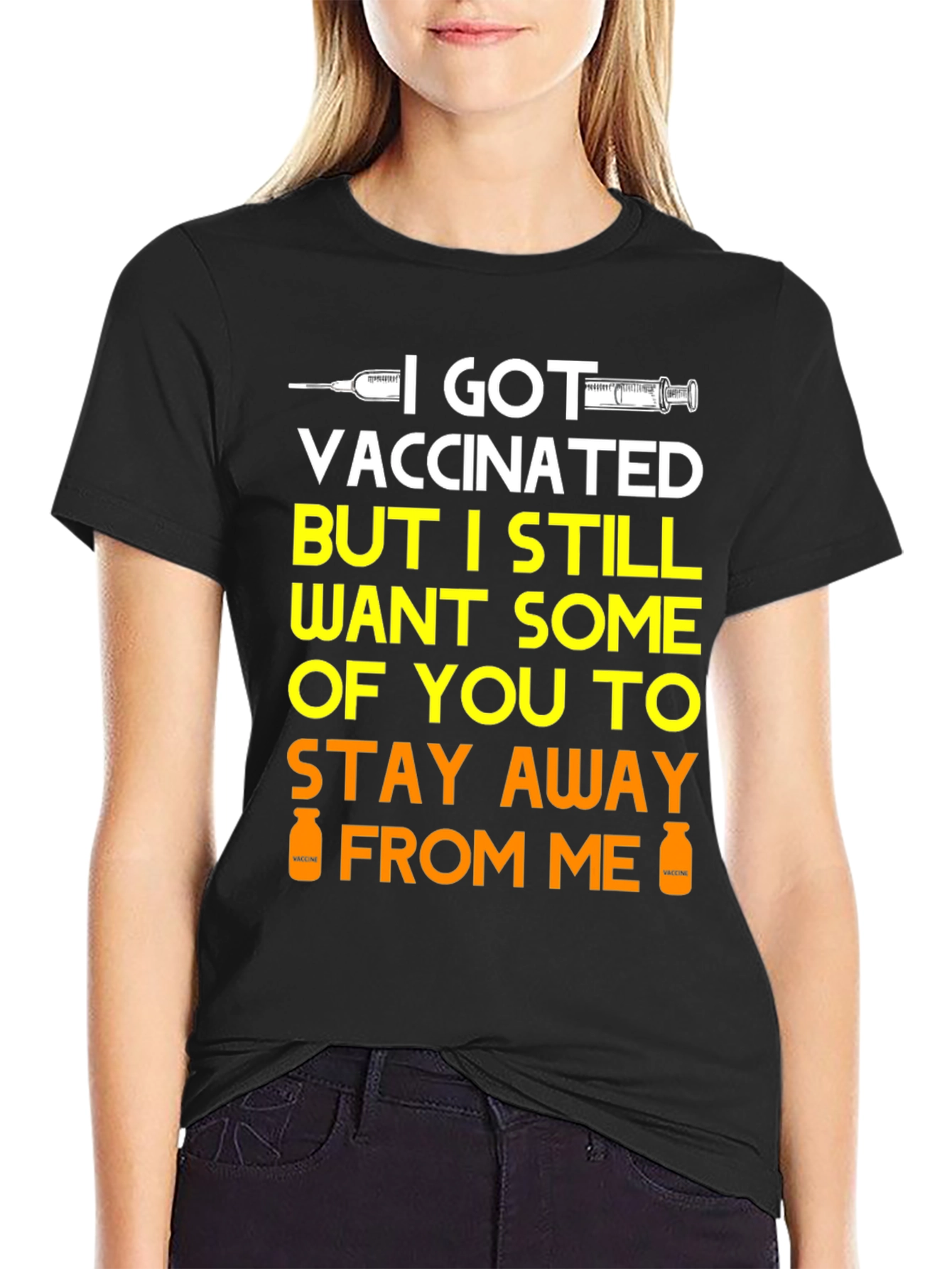 I Got Vaccinated Funny Graphic Tee