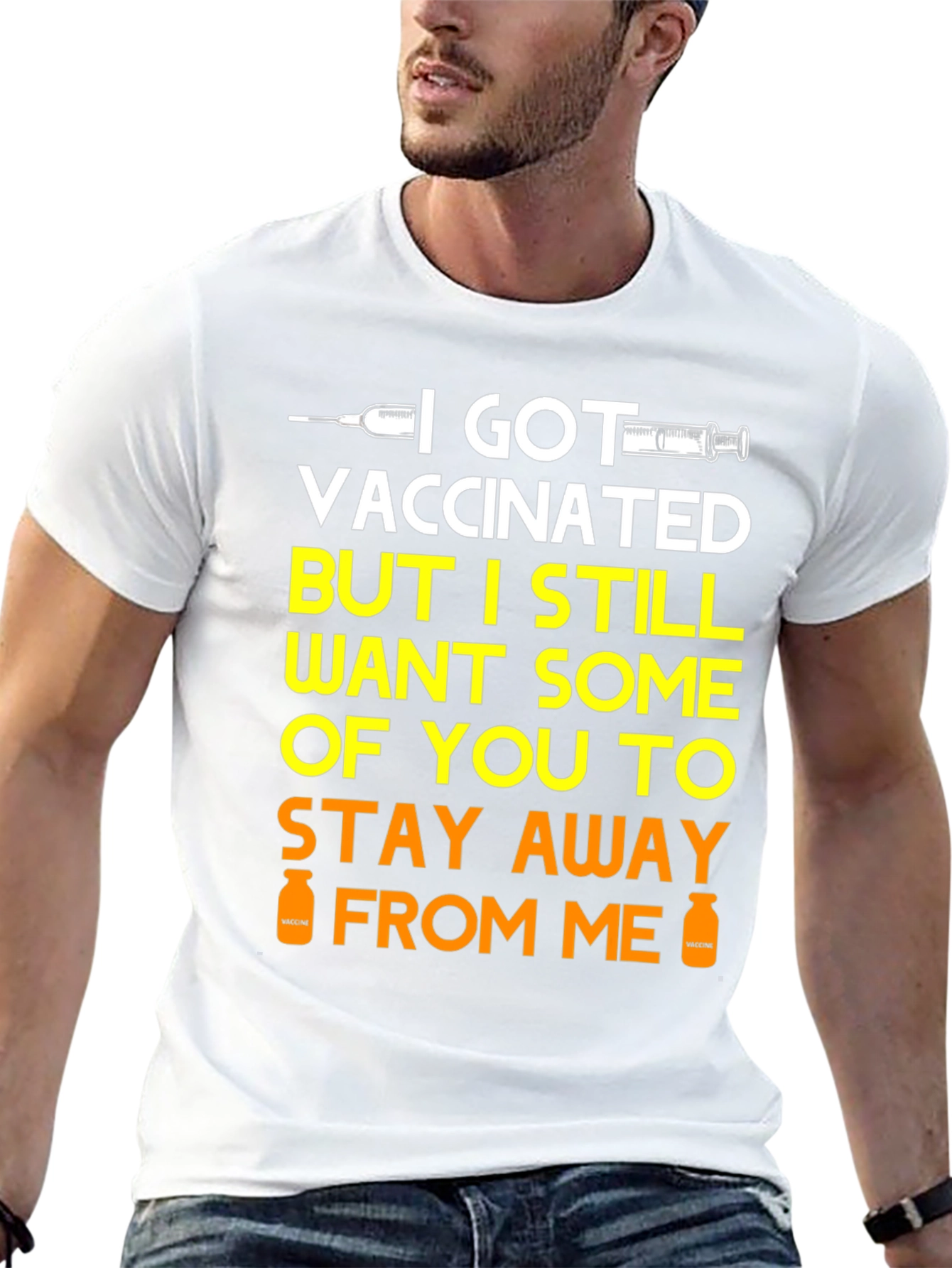 I Got Vaccinated Funny Graphic Tee
