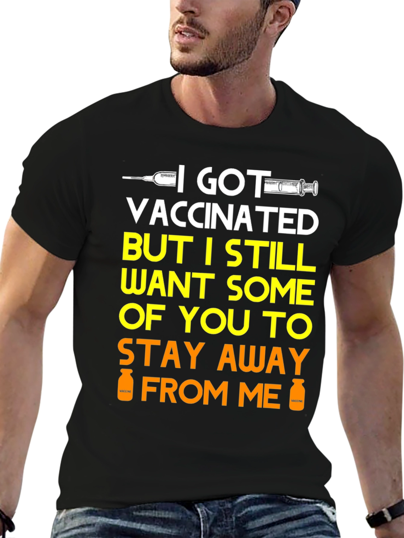 I Got Vaccinated Funny Graphic Tee