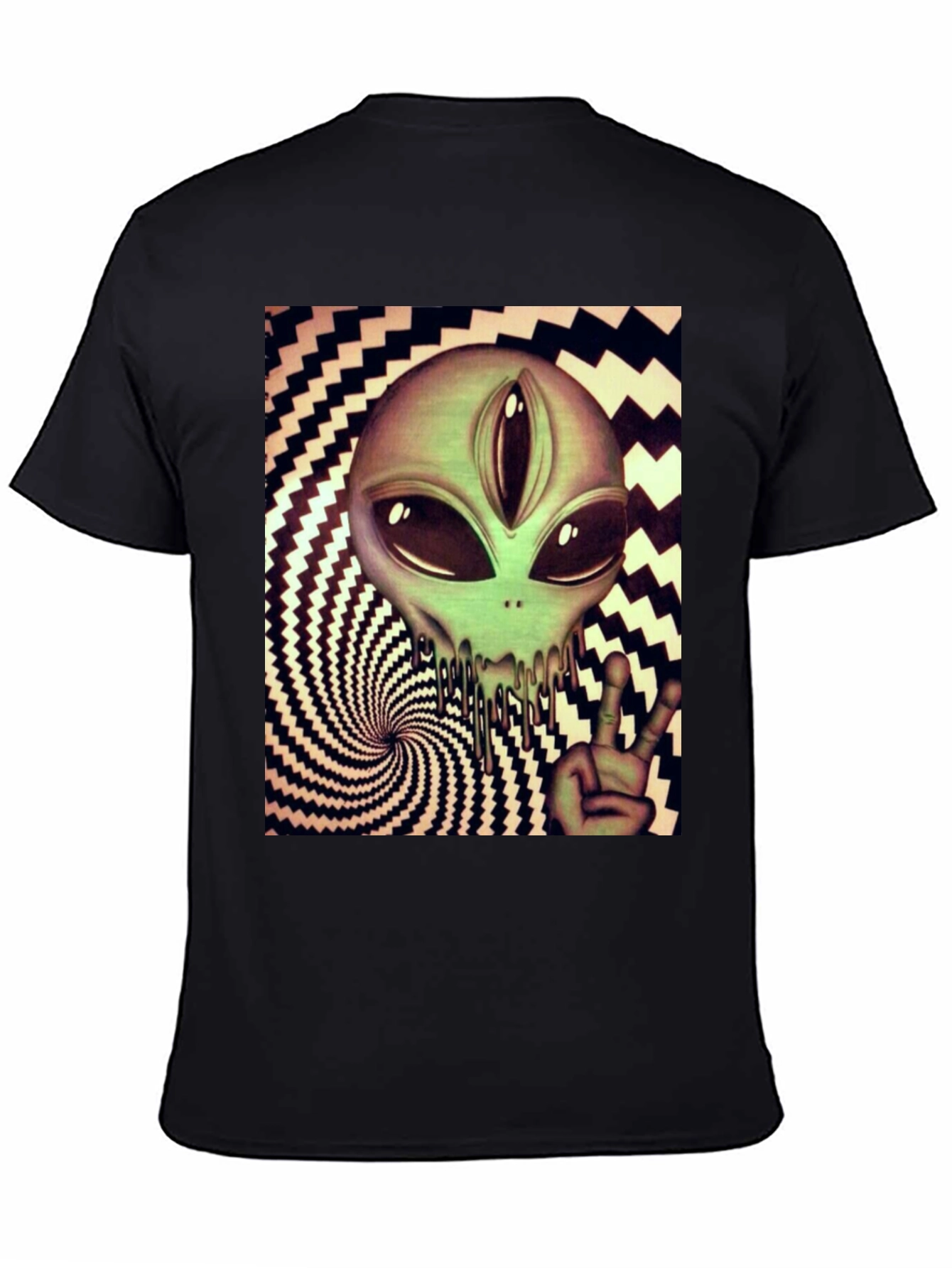 Alien Peace Sign Graphic Tee