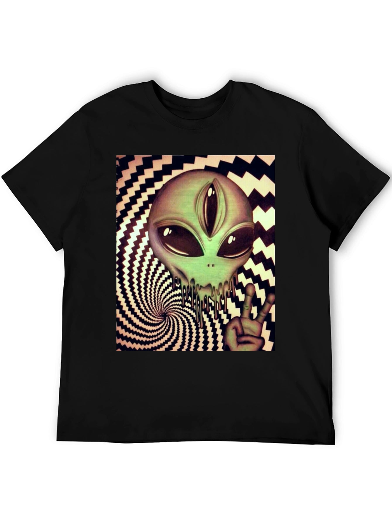 Alien Peace Sign Graphic Tee
