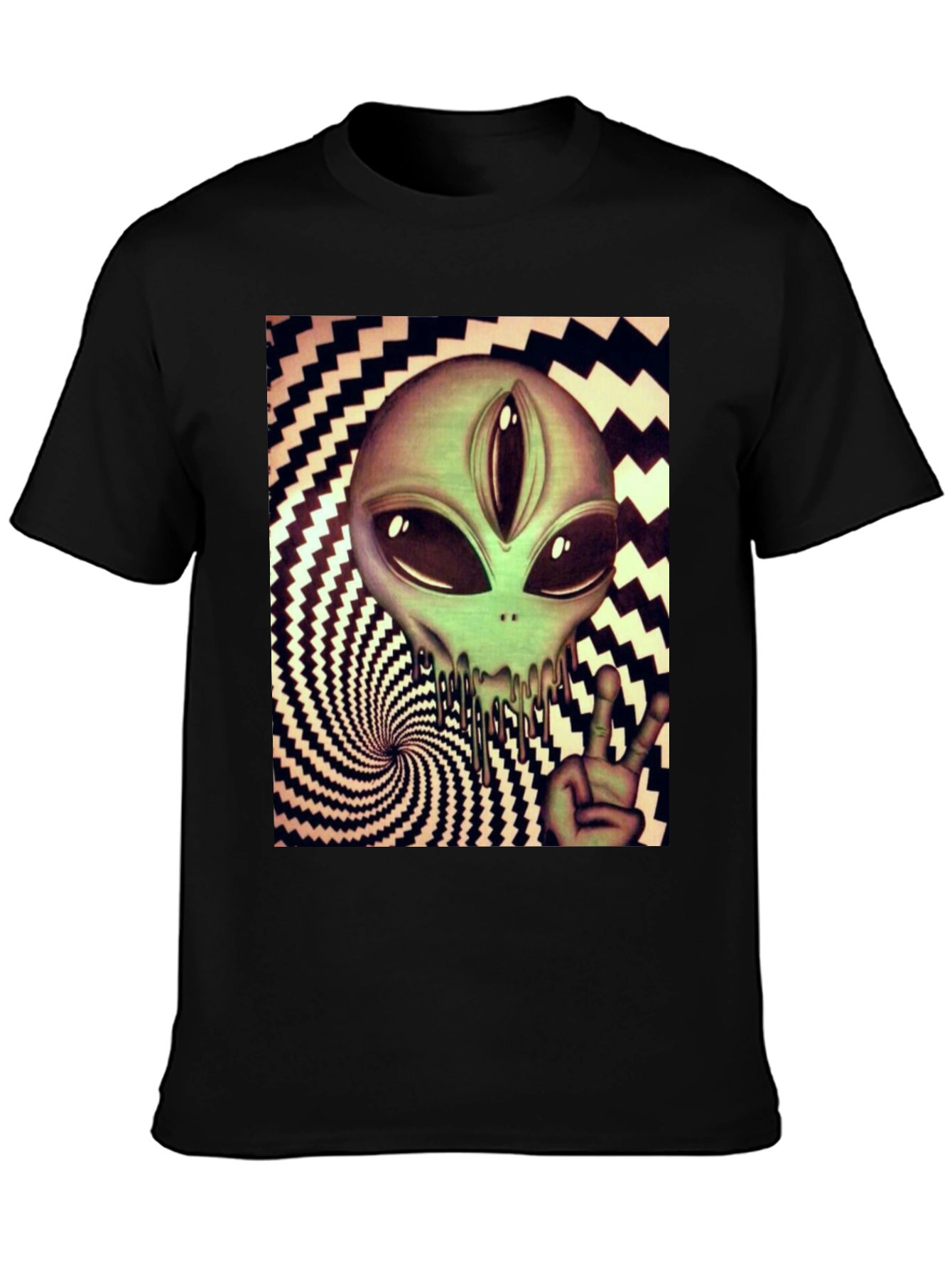 Alien Peace Sign Graphic Tee
