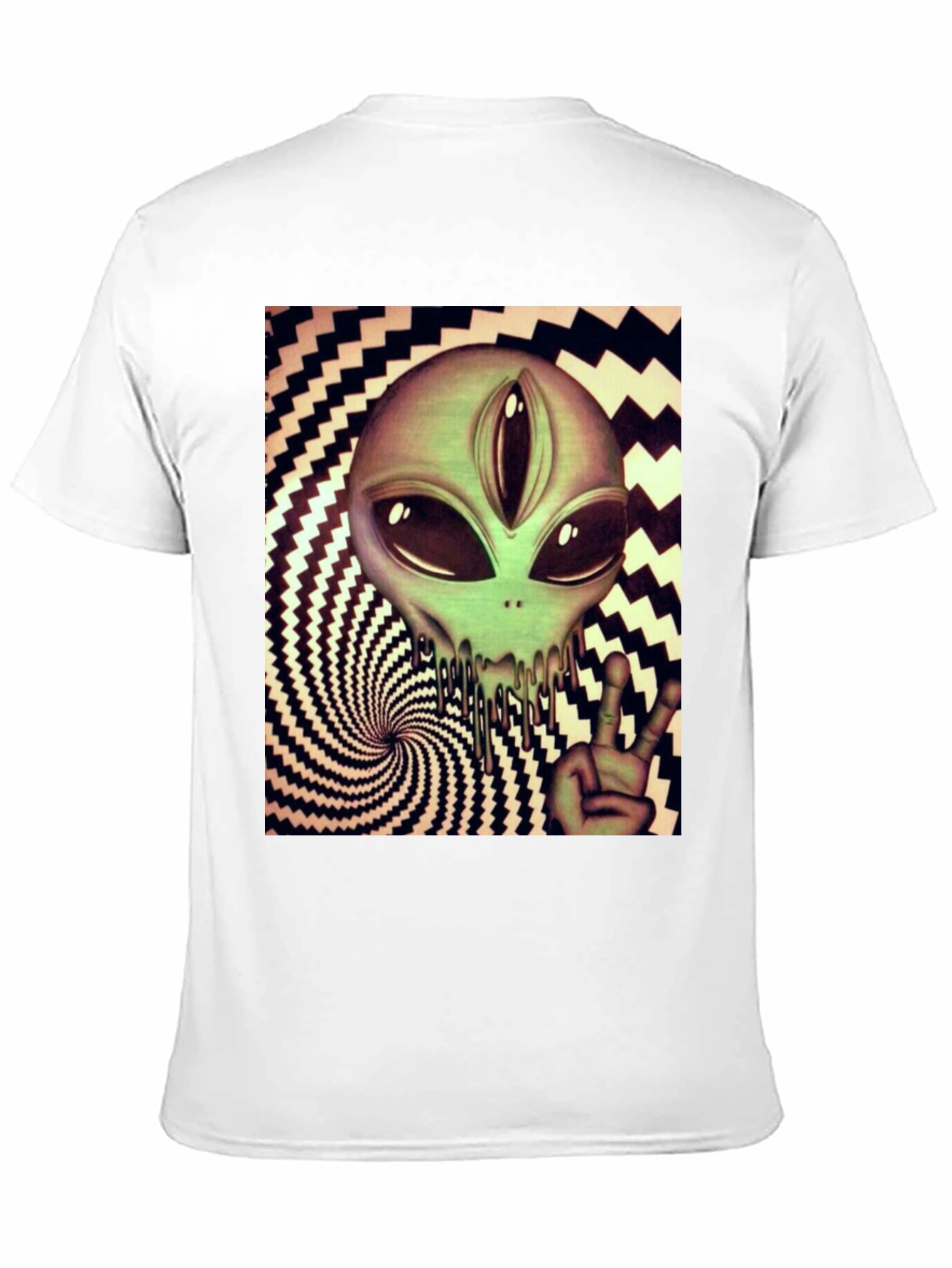 Alien Peace Sign Graphic Tee