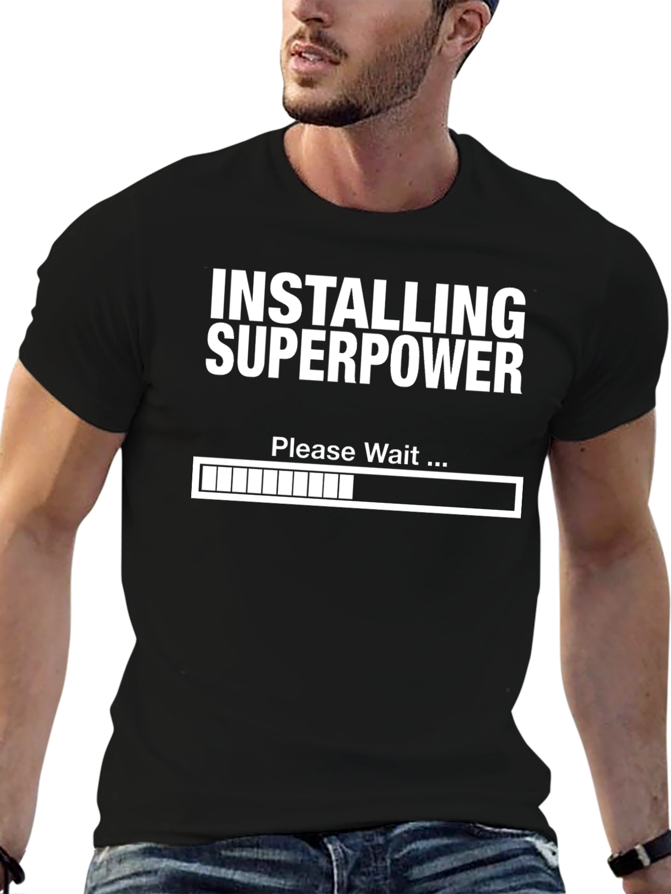 Installing Superpower T-Shirt - Funny Graphic Tee