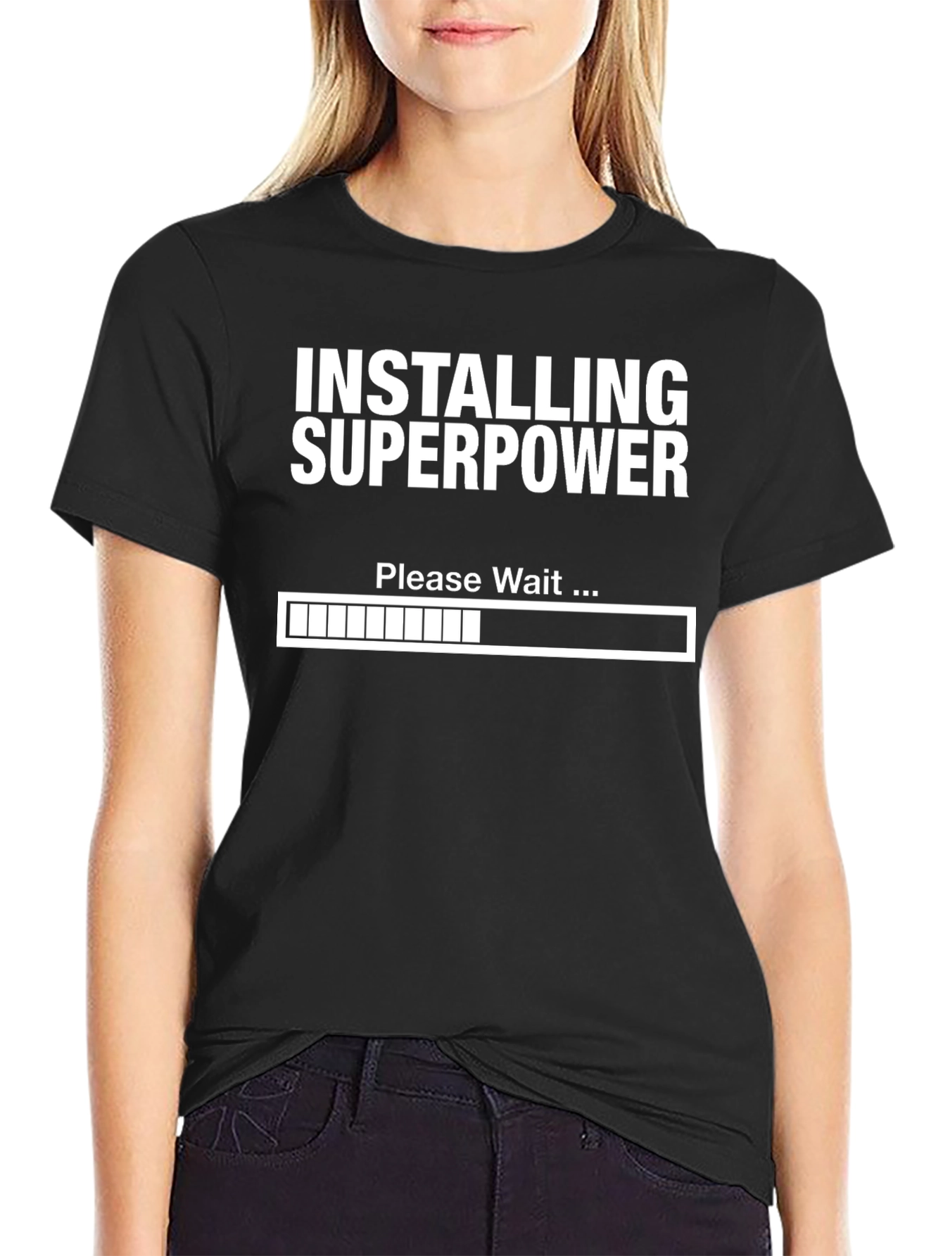 Installing Superpower T-Shirt - Funny Graphic Tee