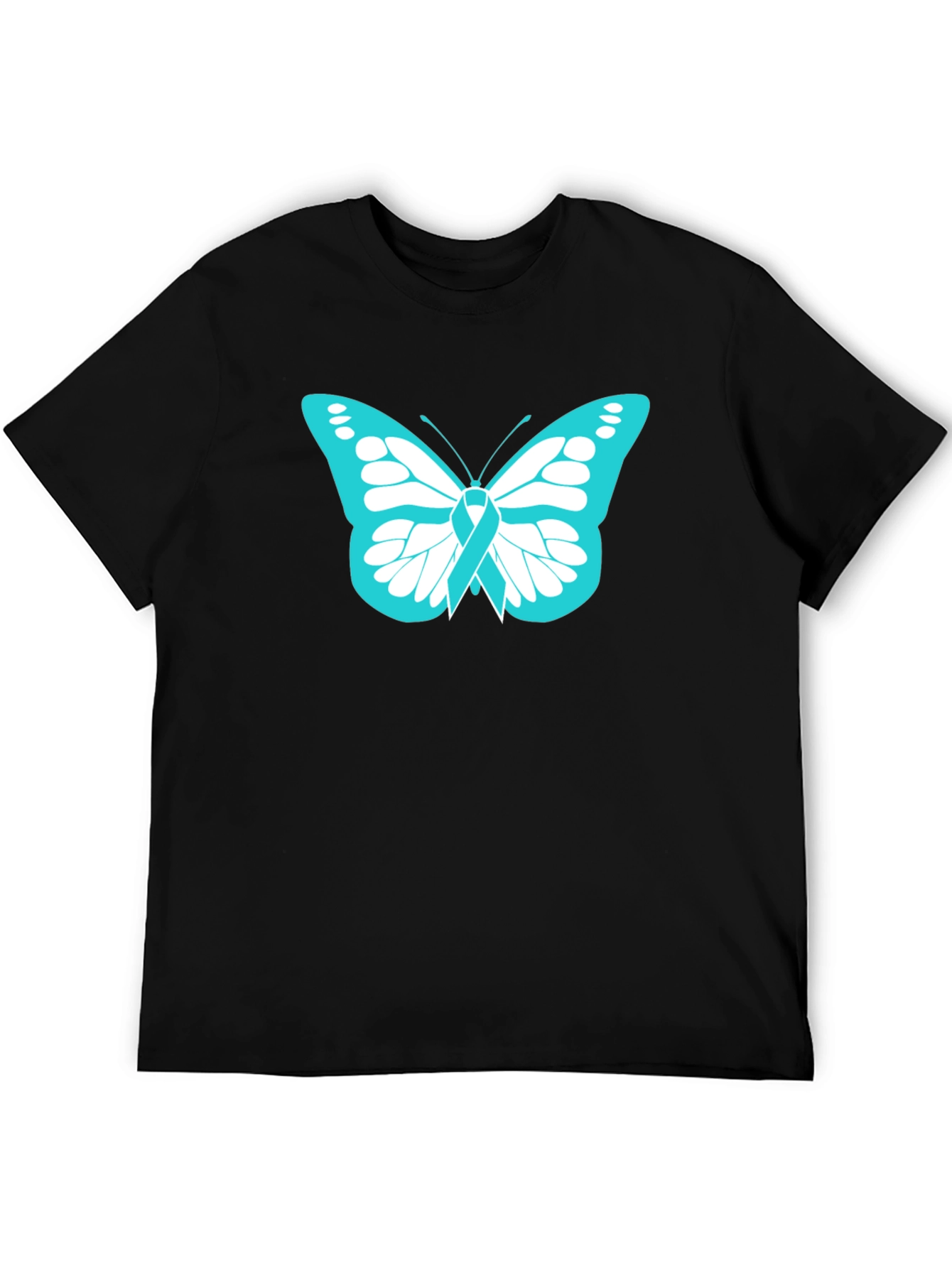Teal Butterfly Ribbon Awareness T-Shirt