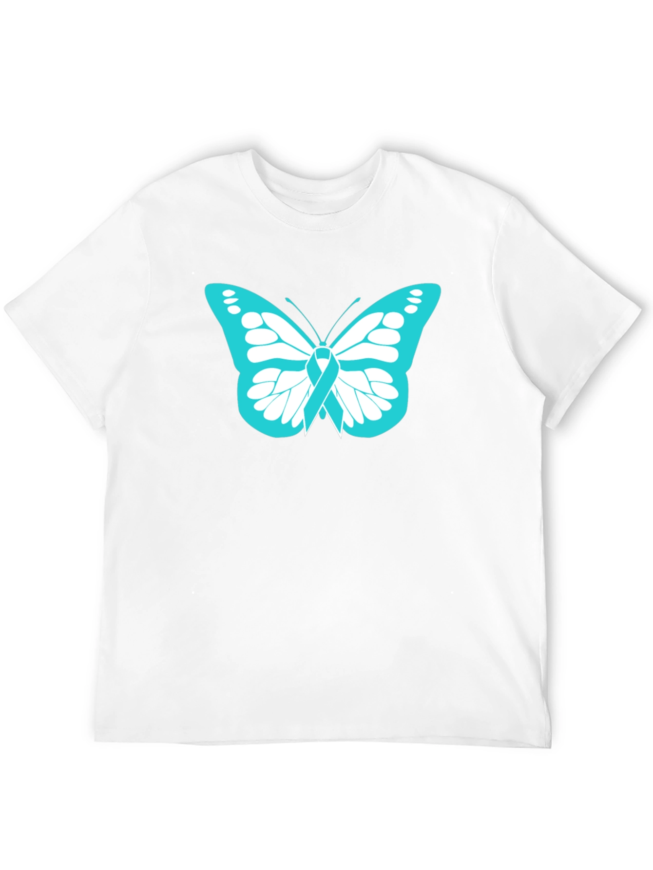Teal Butterfly Ribbon Awareness T-Shirt