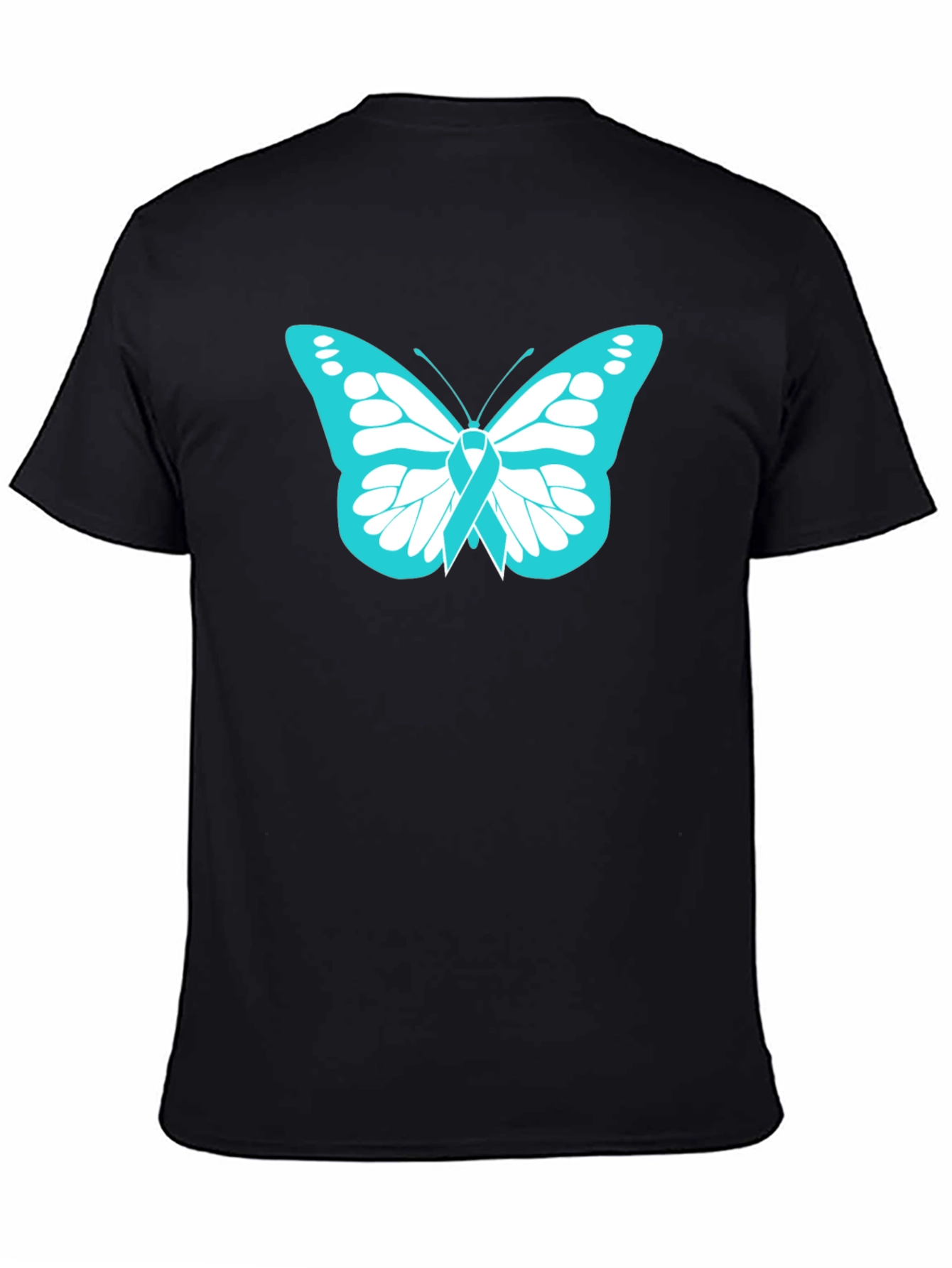 Teal Butterfly Ribbon Awareness T-Shirt