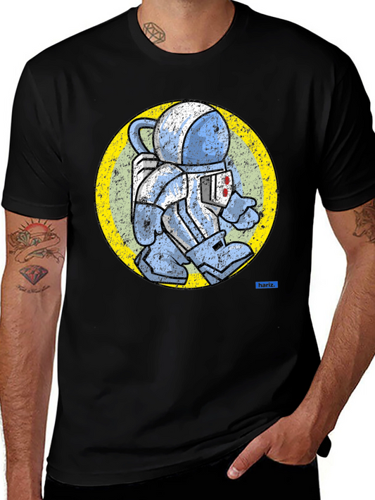Retro Spaceman Graphic Tee - Vintage Astronaut T-Shirt