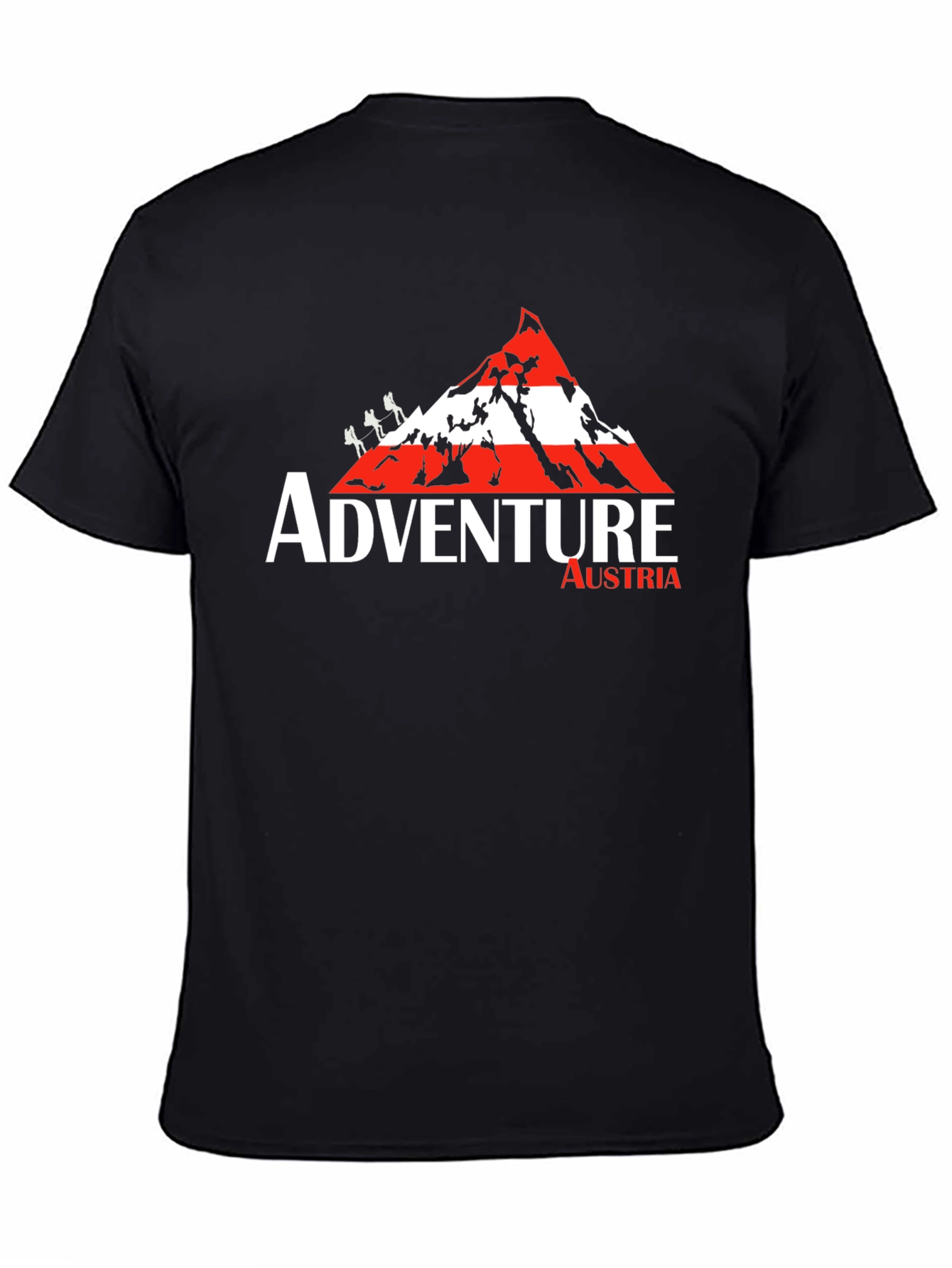 Adventure Austria Graphic Tee | Black Cotton T-Shirt