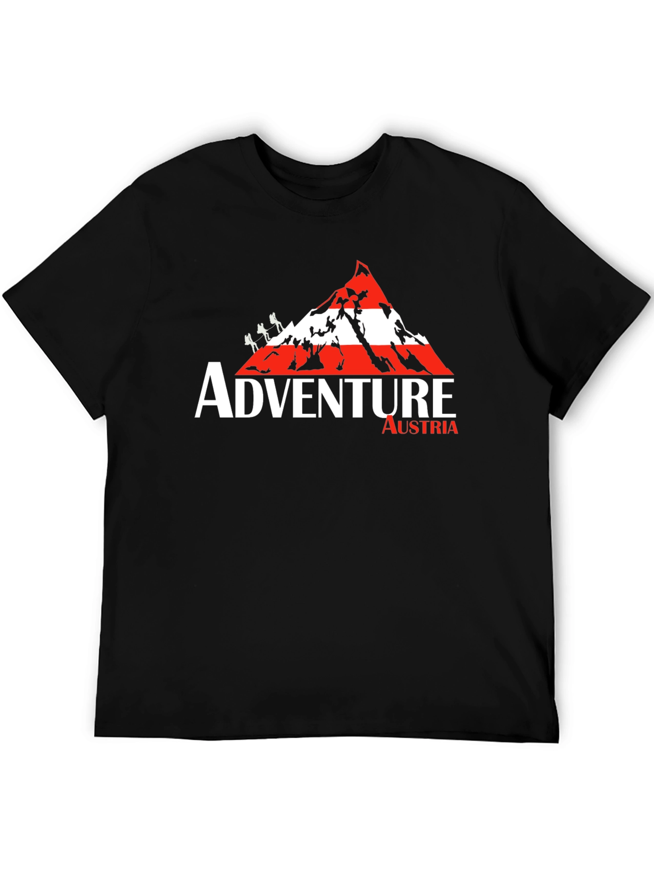 Adventure Austria Graphic Tee | Black Cotton T-Shirt