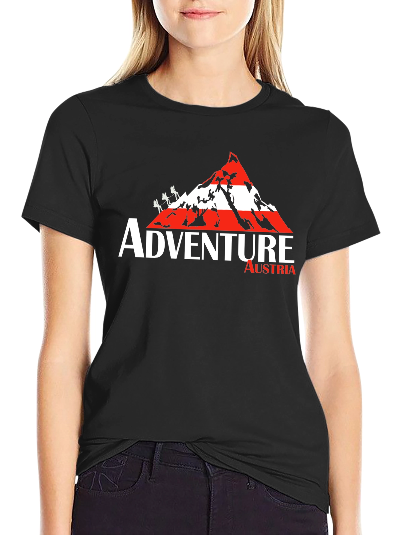 Adventure Austria Graphic Tee | Black Cotton T-Shirt