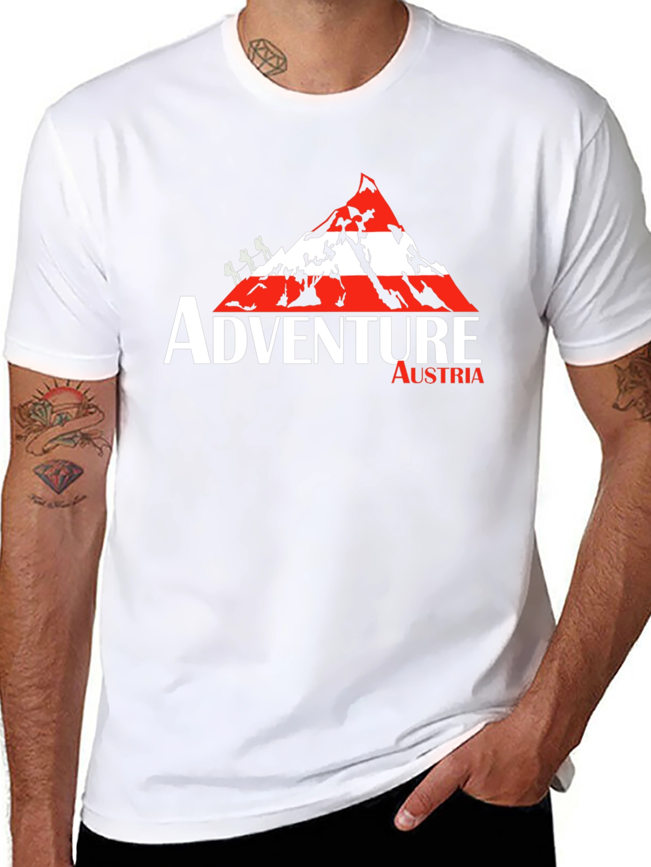 Adventure Austria Graphic Tee | Black Cotton T-Shirt