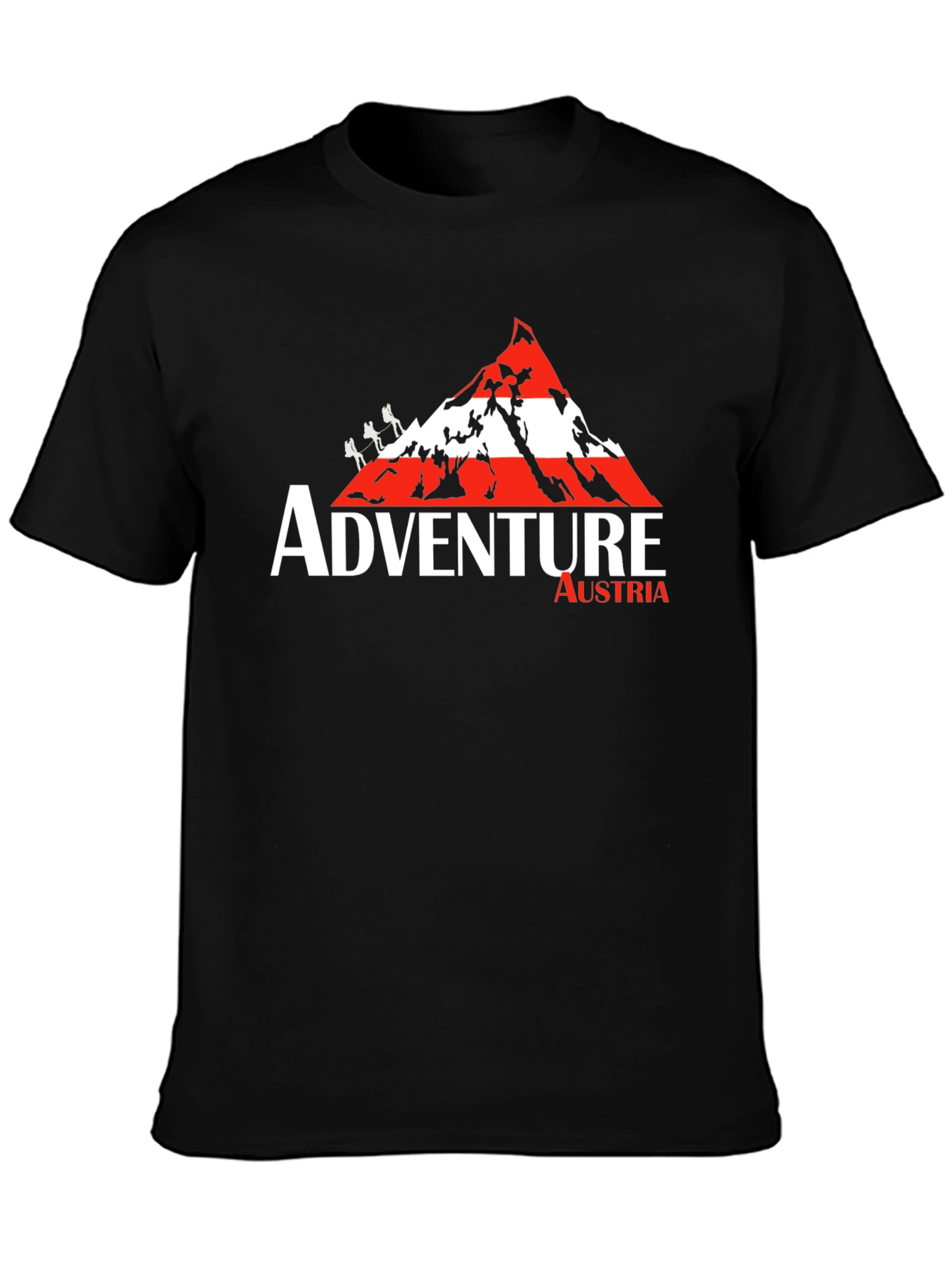 Adventure Austria Graphic Tee | Black Cotton T-Shirt