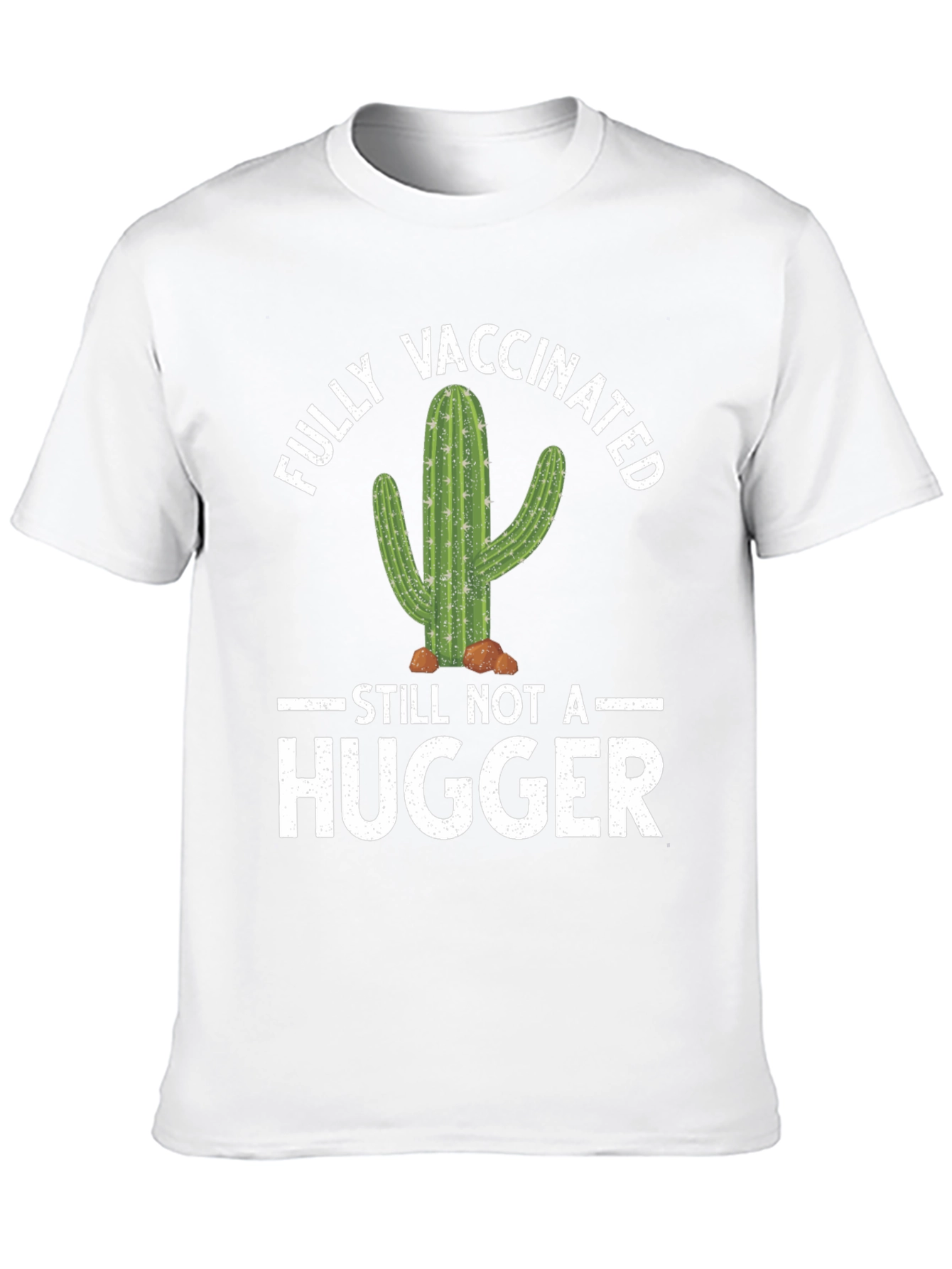 Vaccinated Cactus Graphic Tee - Not A Hugger