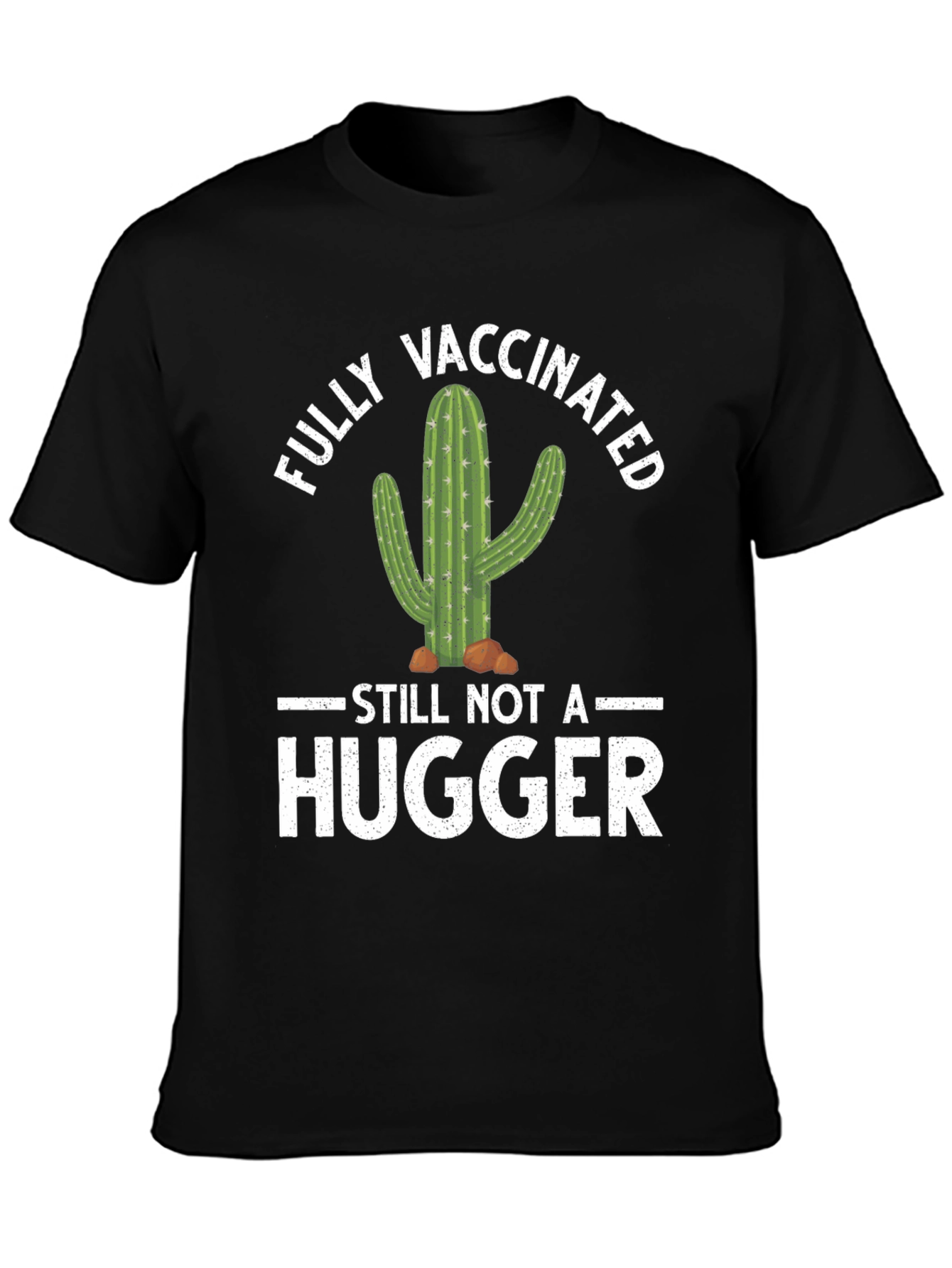 Vaccinated Cactus Graphic Tee - Not A Hugger