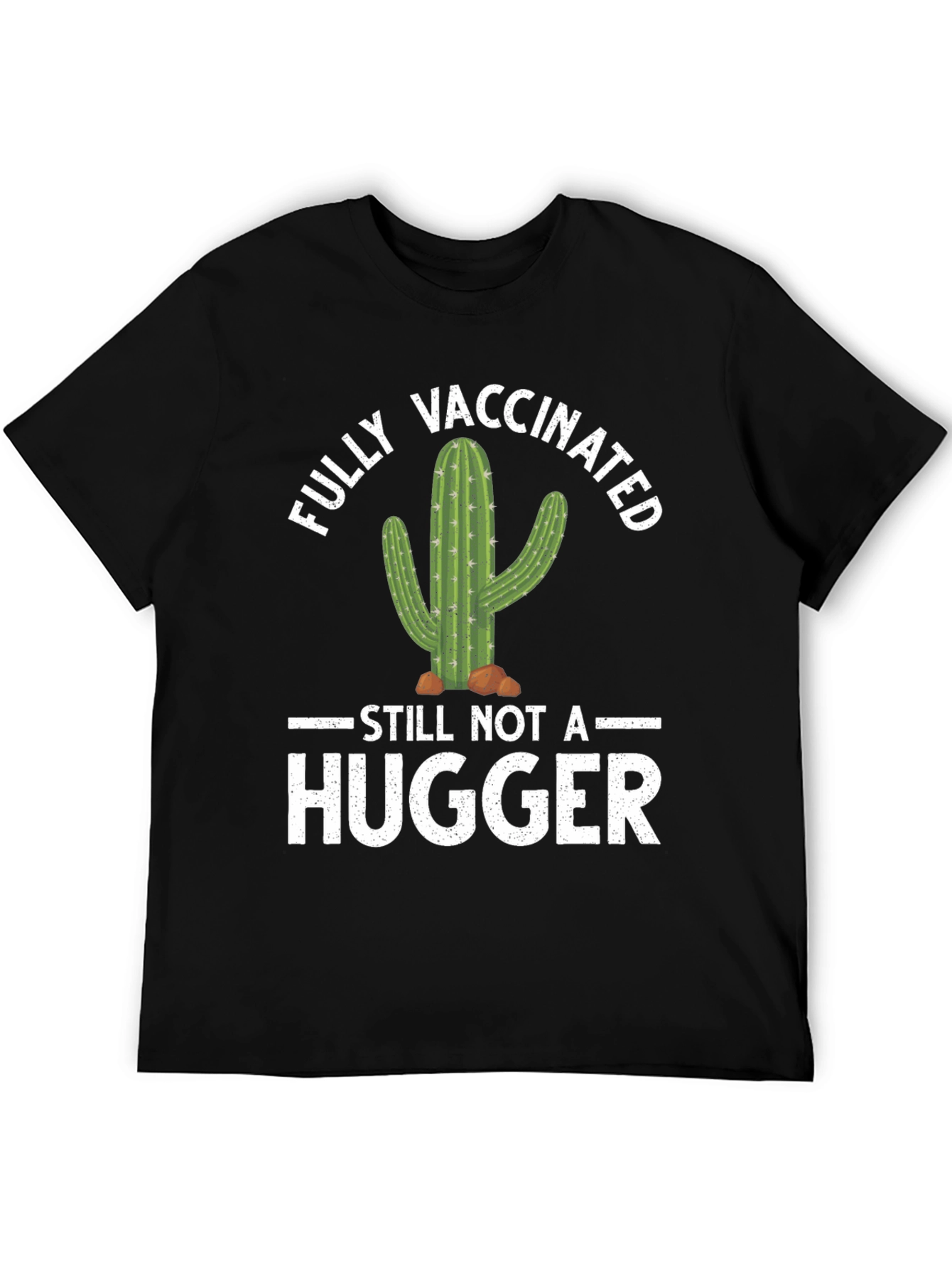 Vaccinated Cactus Graphic Tee - Not A Hugger