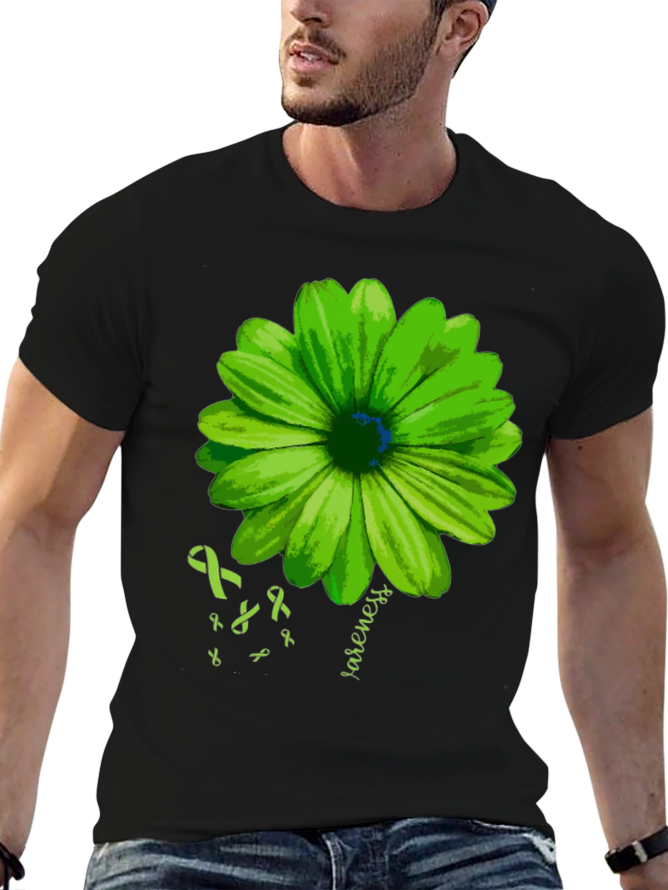 Green Flower Mental Health Awareness T-Shirt