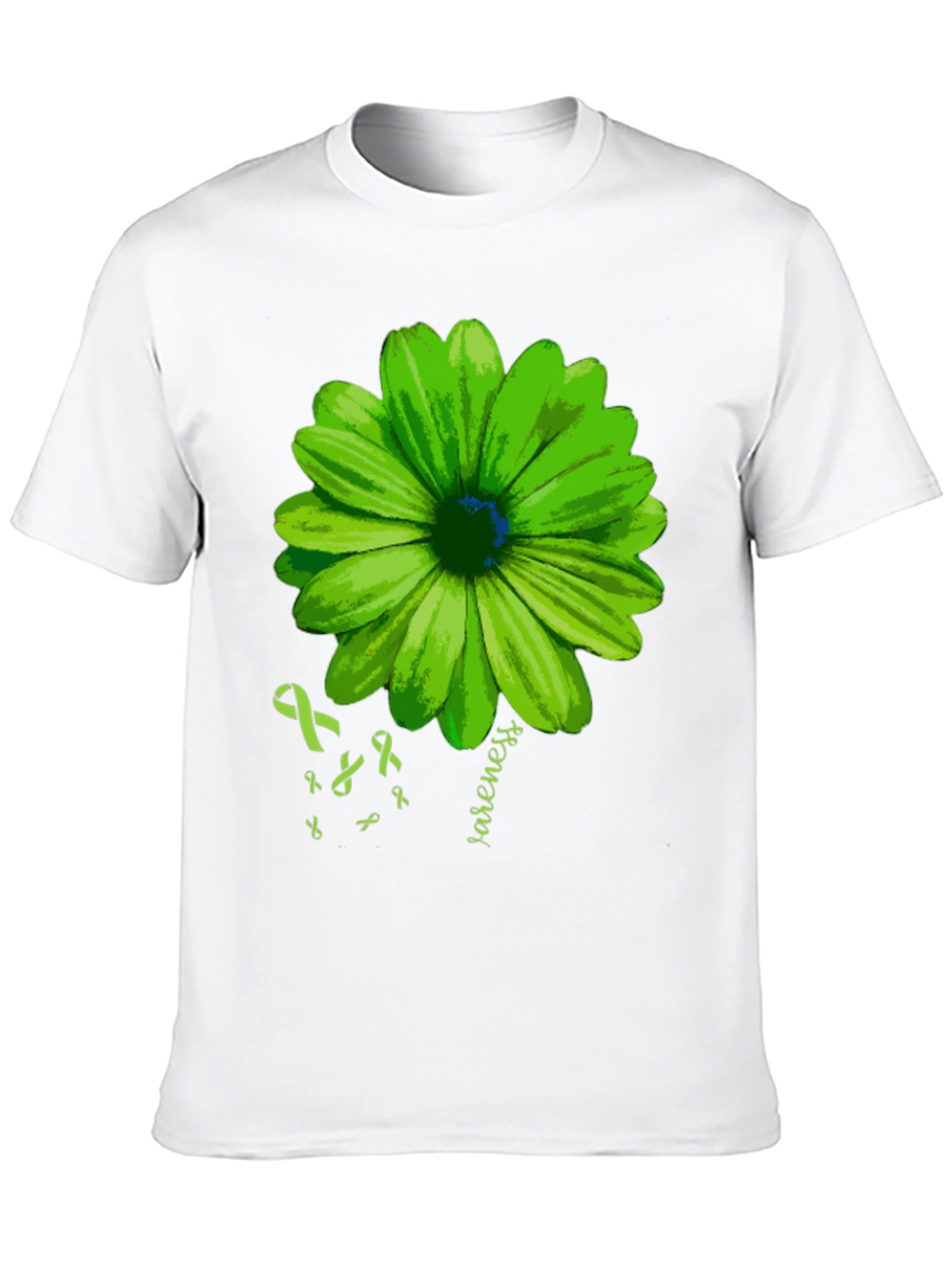 Green Flower Mental Health Awareness T-Shirt