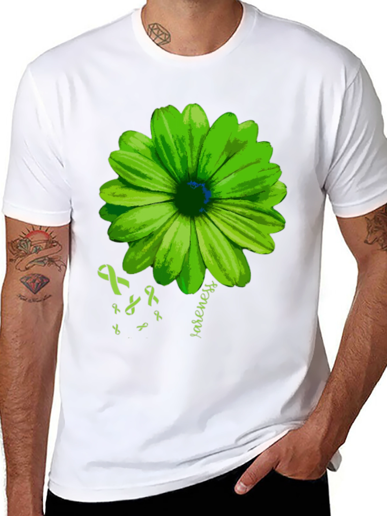 Green Flower Mental Health Awareness T-Shirt