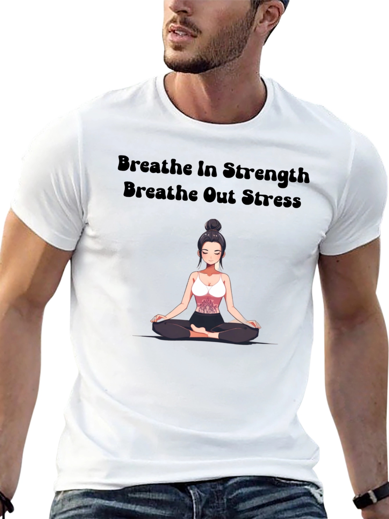 Breathe In Strength Graphic T-Shirt