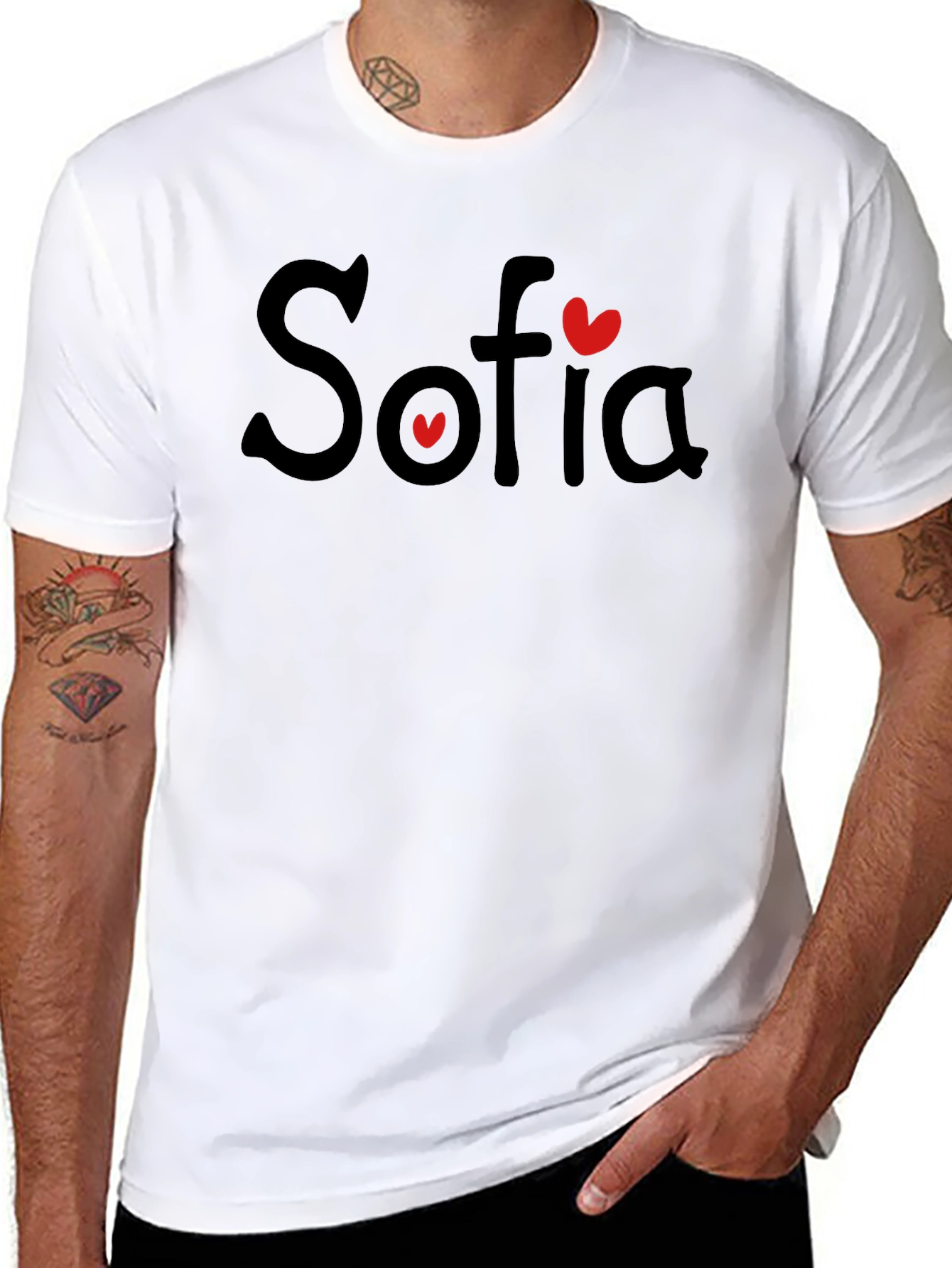 Sofia Heart T-Shirt - Personalized Name Tee