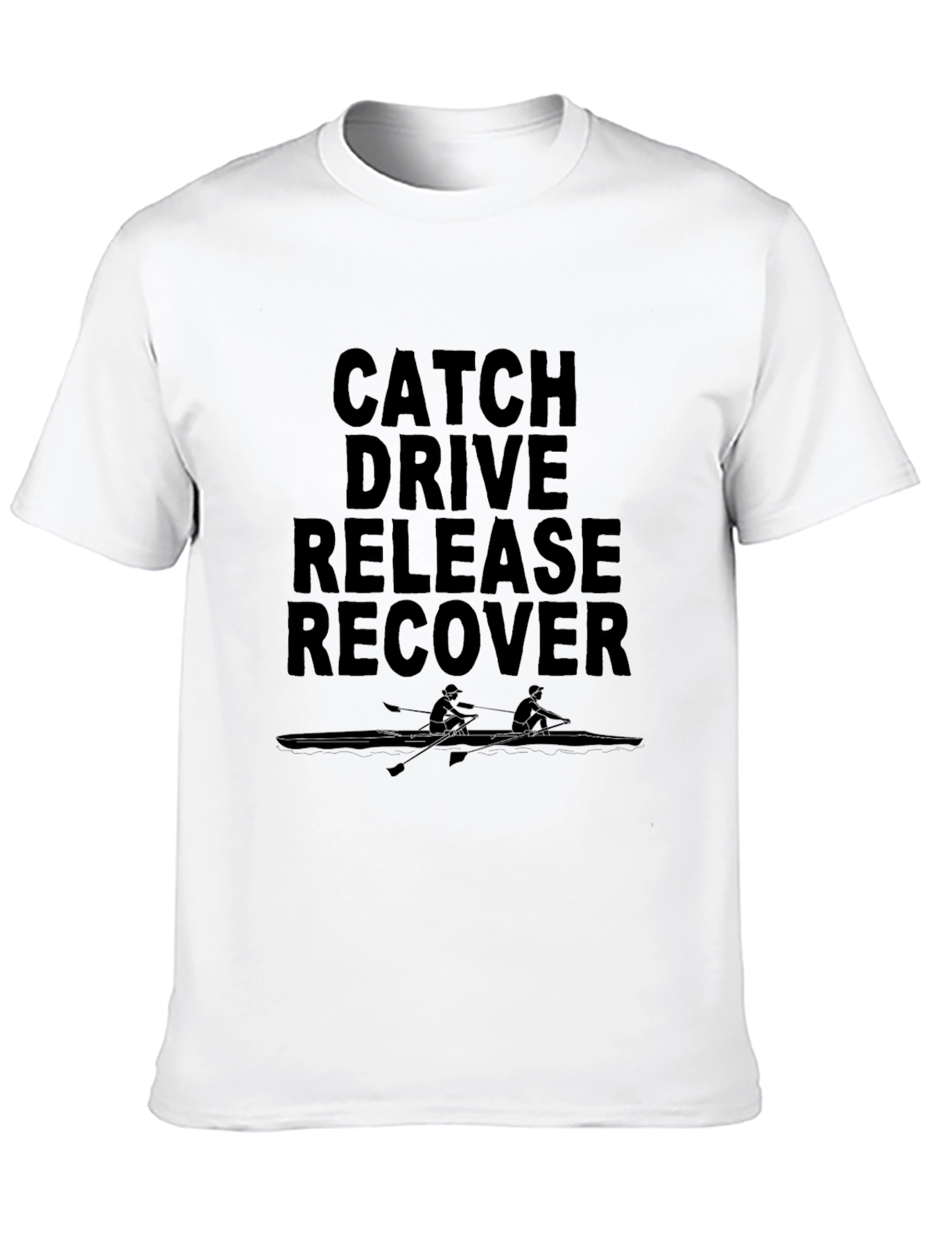 Rowing Catch Drive Release Recover Black T-Shirt