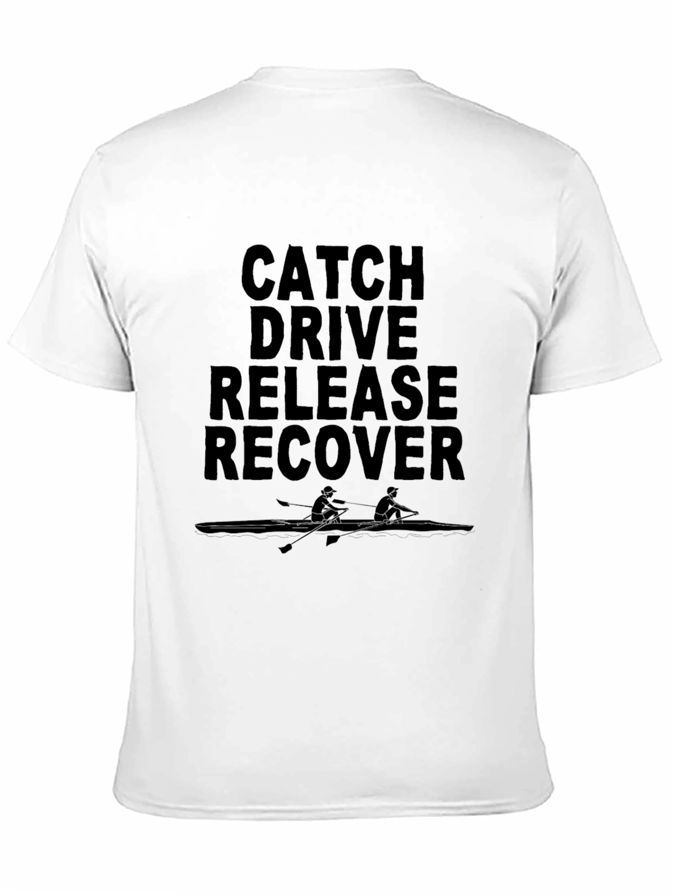 Rowing Catch Drive Release Recover Black T-Shirt