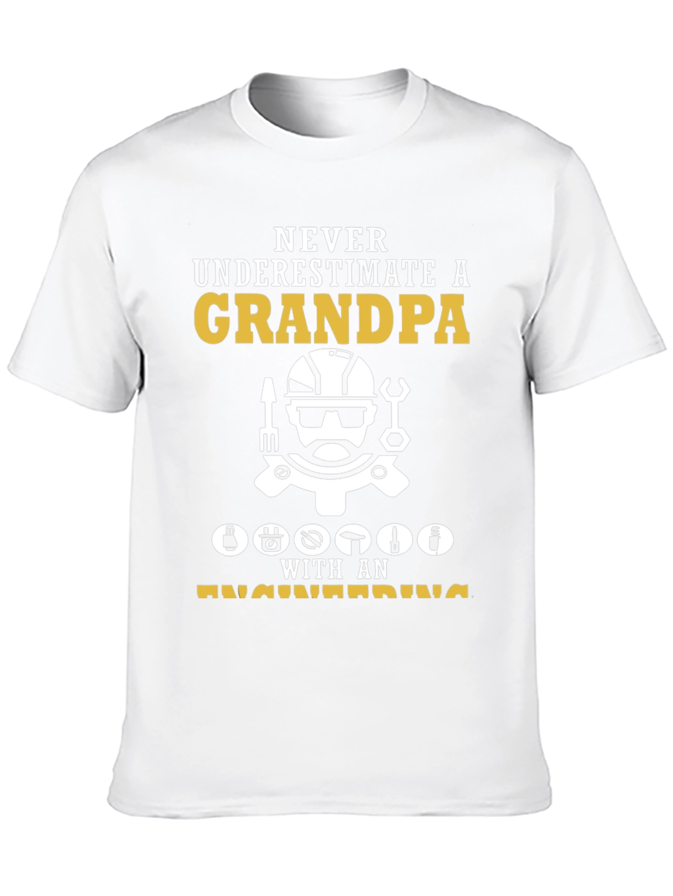 Engineer Grandpa T-Shirt - Black Cotton Blend