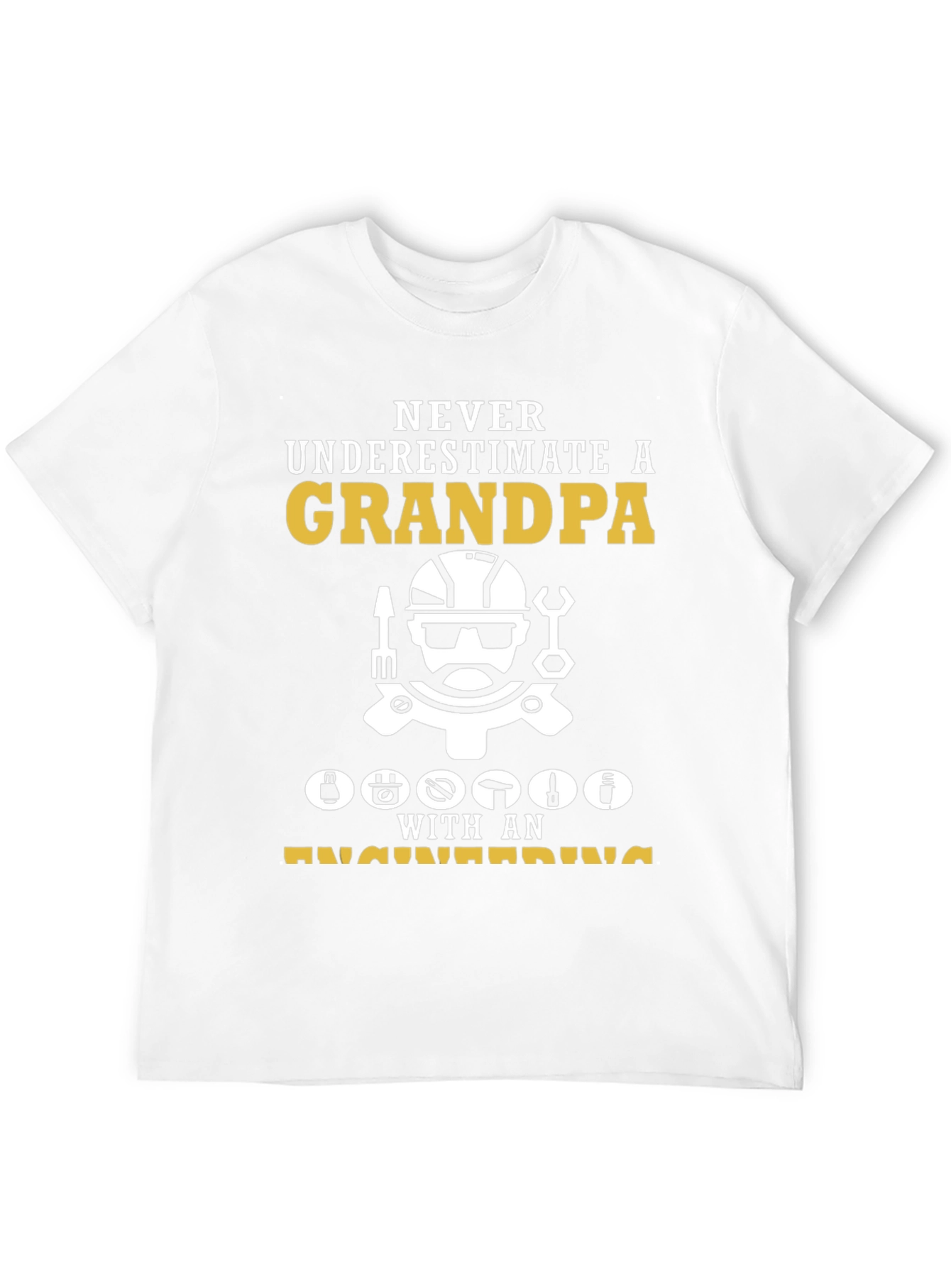 Engineer Grandpa T-Shirt - Black Cotton Blend
