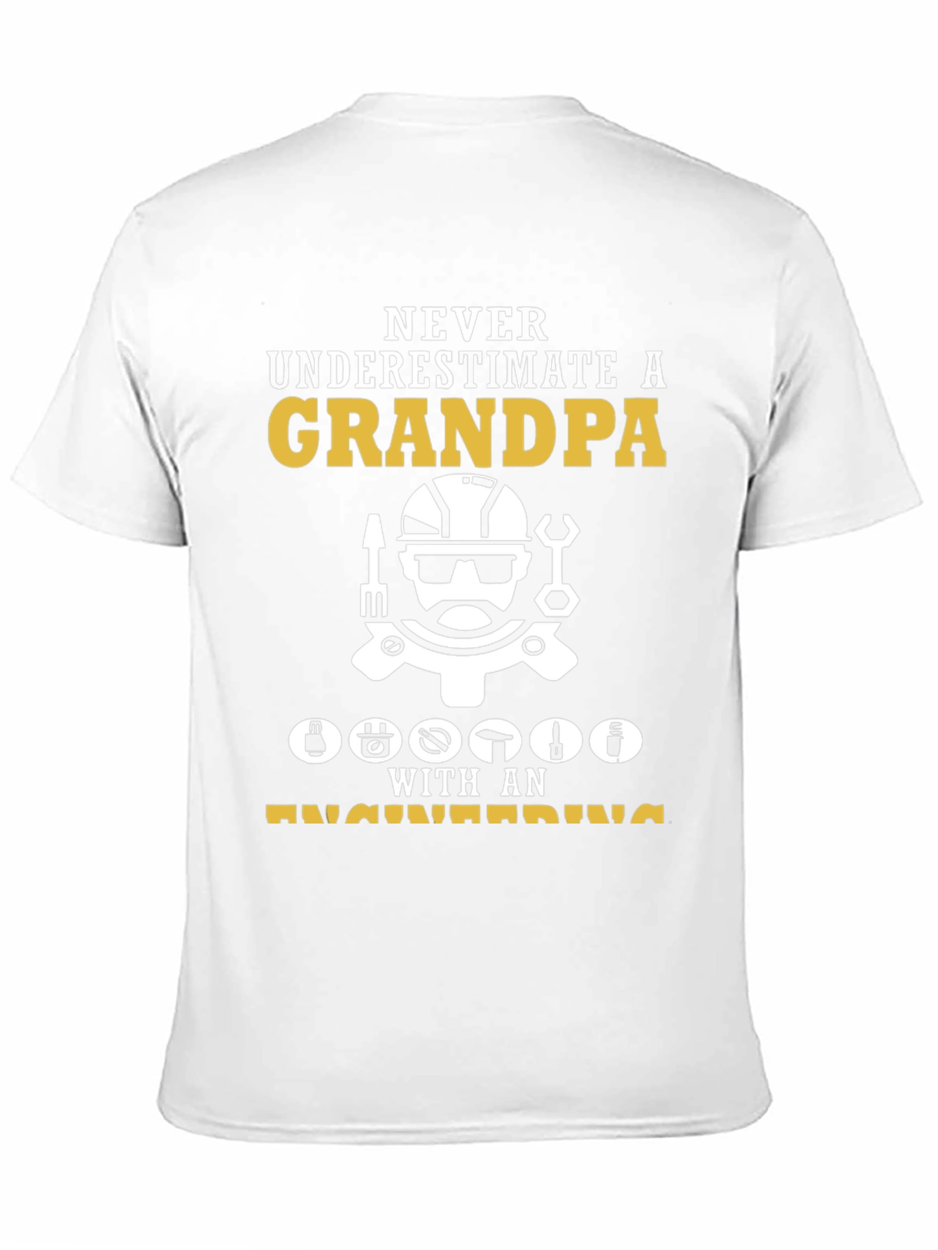 Engineer Grandpa T-Shirt - Black Cotton Blend