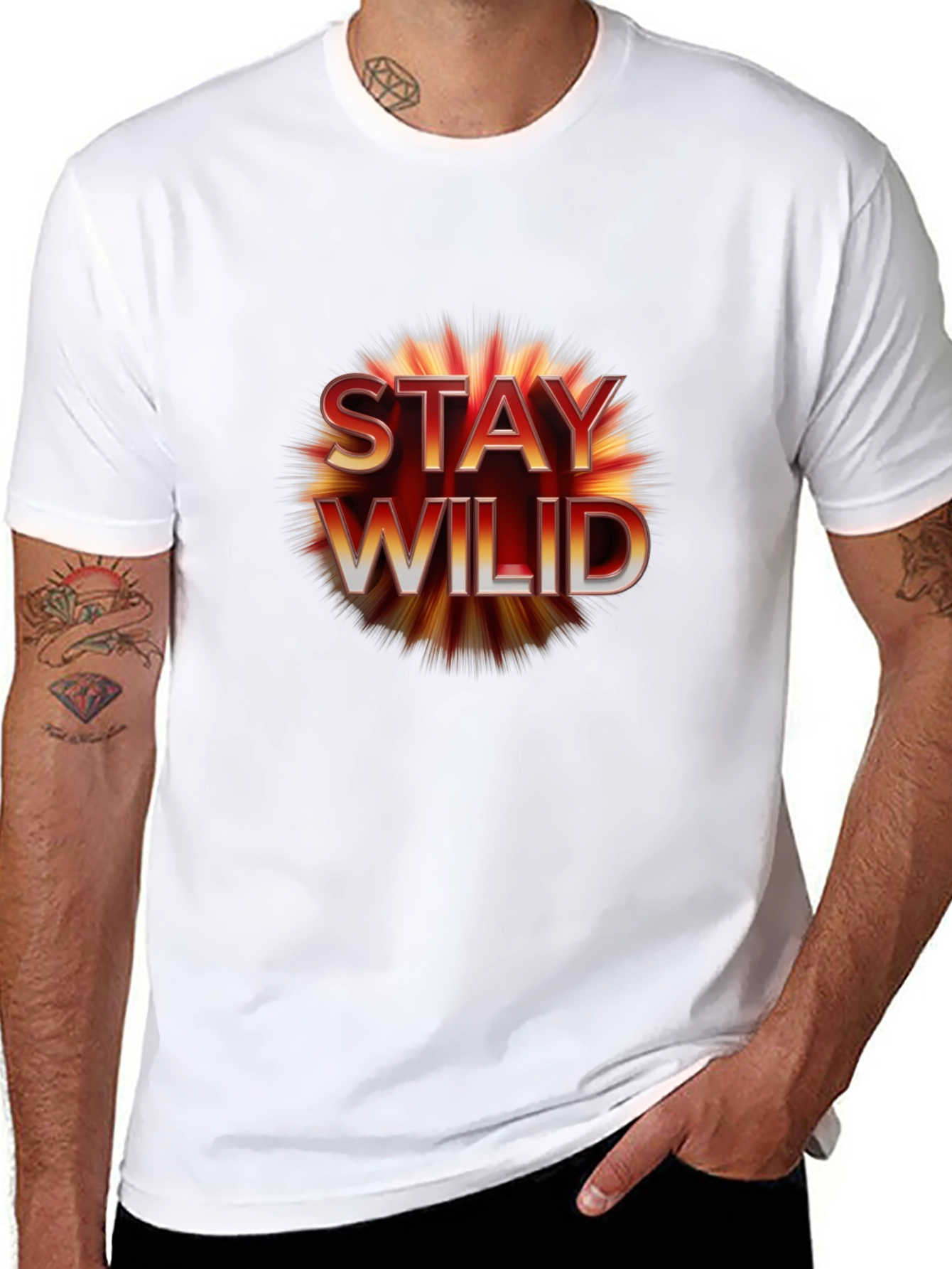 Stay Wild Graphic Tee - Black Unisex T-Shirt